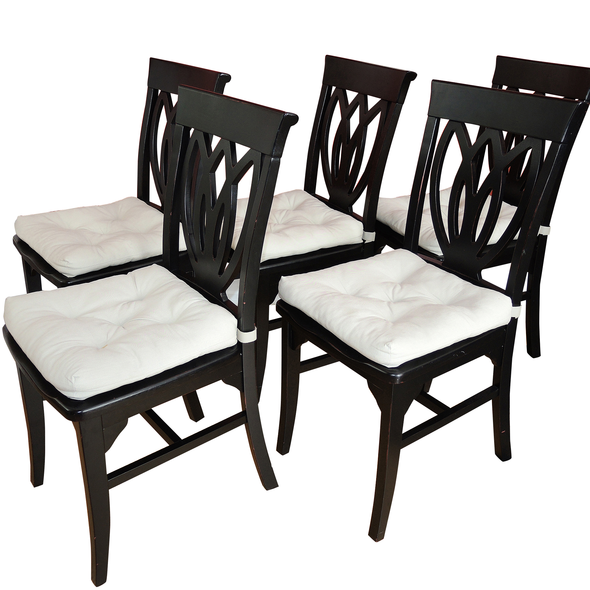 Five Pier 1 Imports Wooden Side Chairs