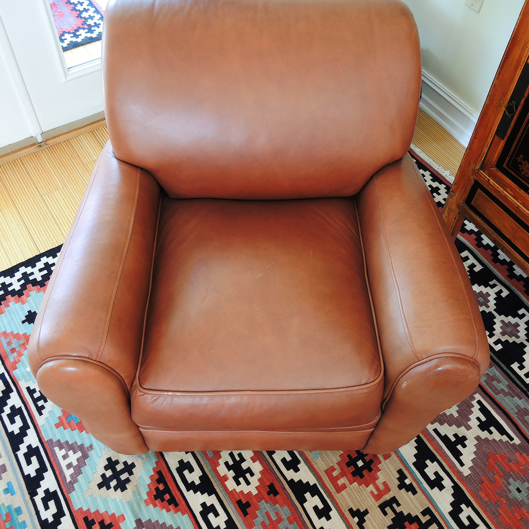 DeCoro Leather Chair and Ottoman
