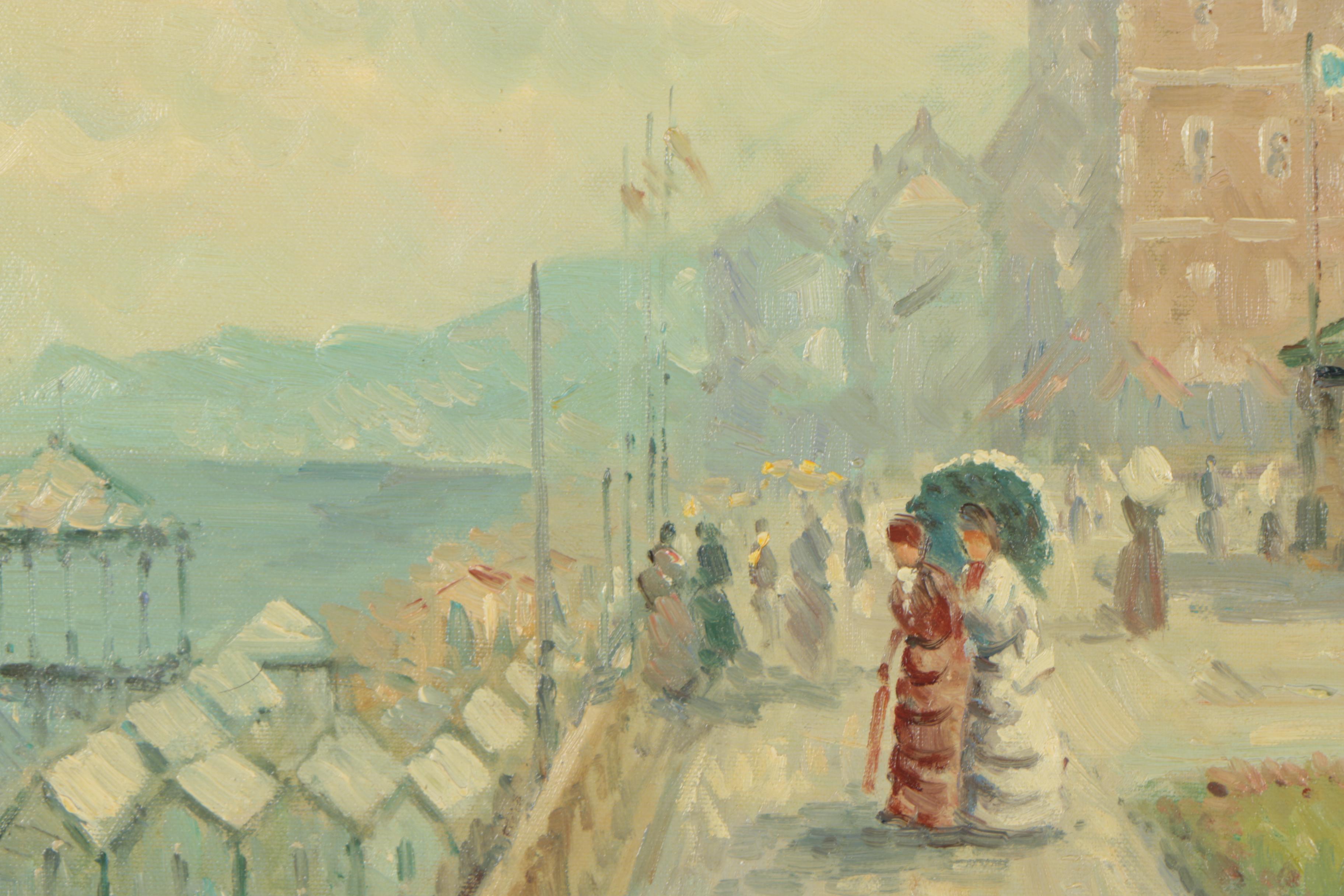 Pereau Oil Painting of a Coastal Town