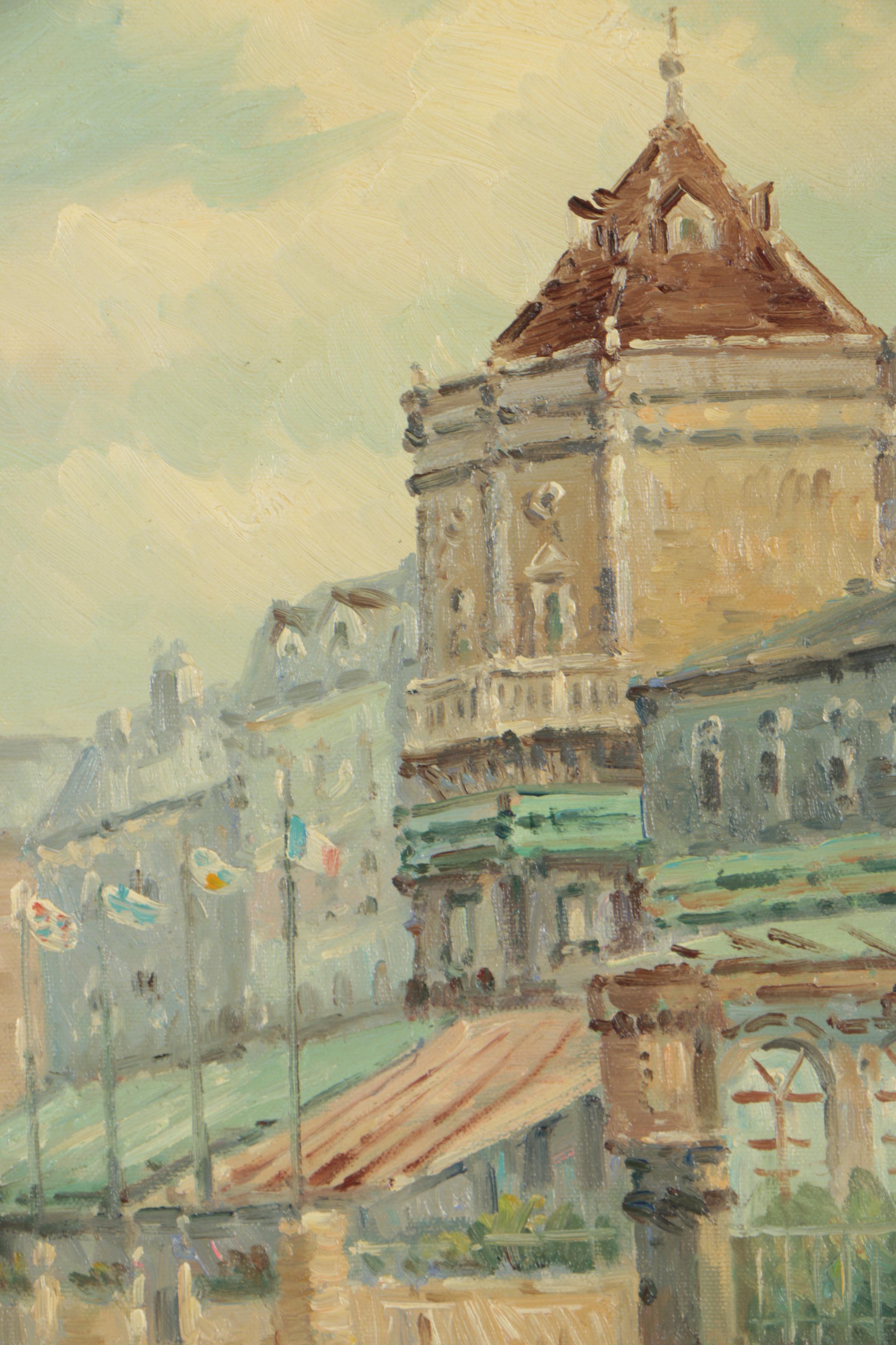 Pereau Oil Painting of a Coastal Town