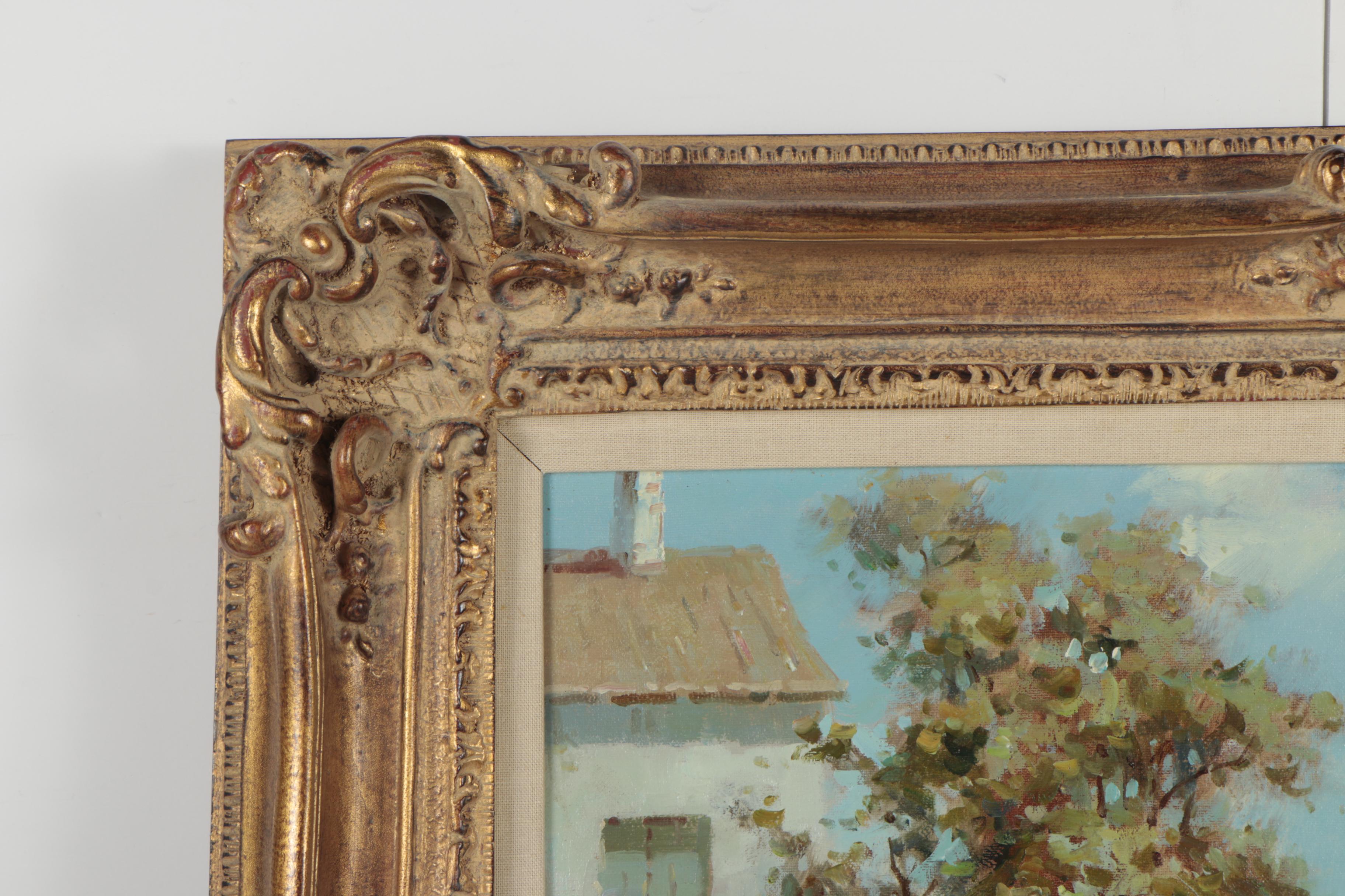 Oil Painting of a Sunday Stroll