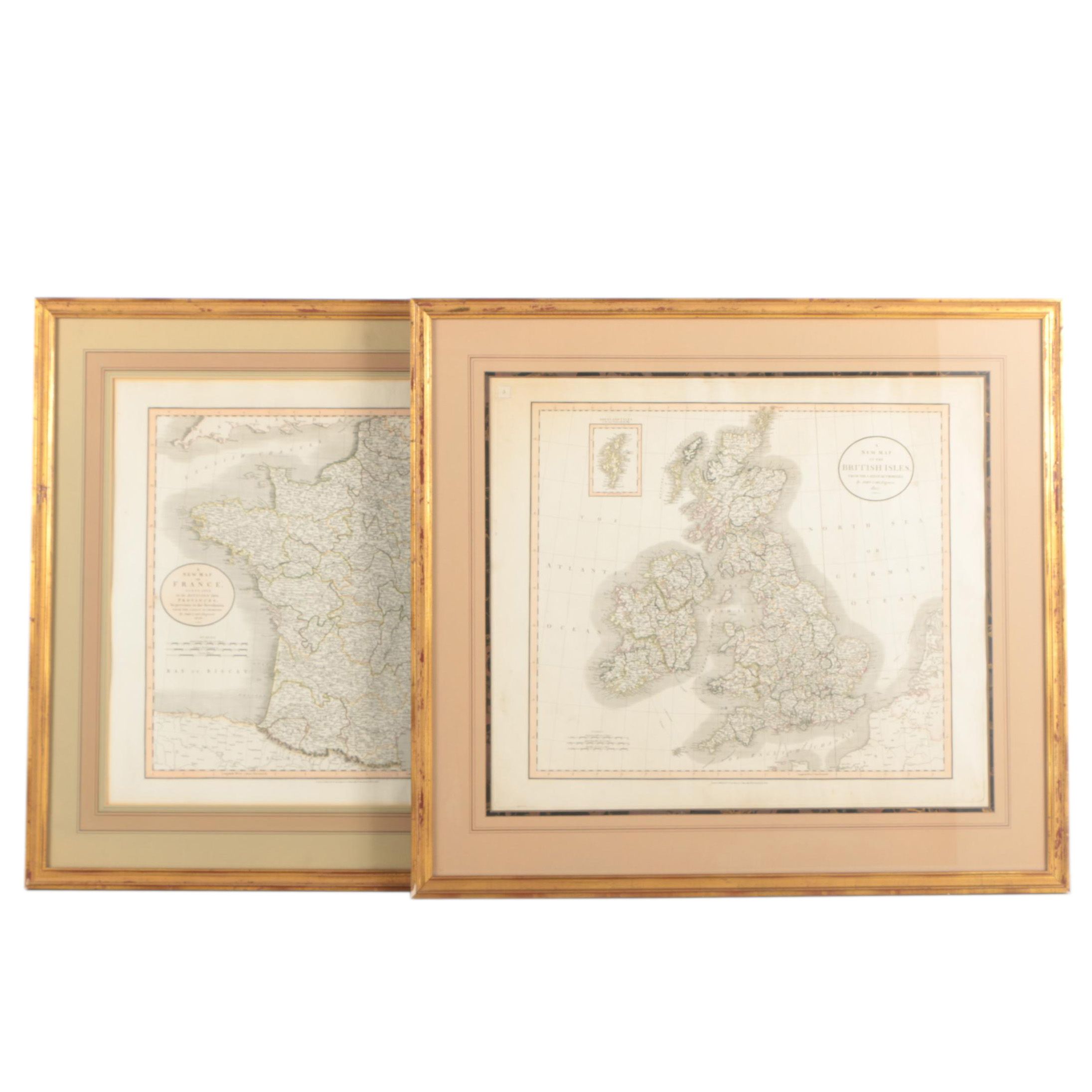 Engraved Maps of British Isles & France