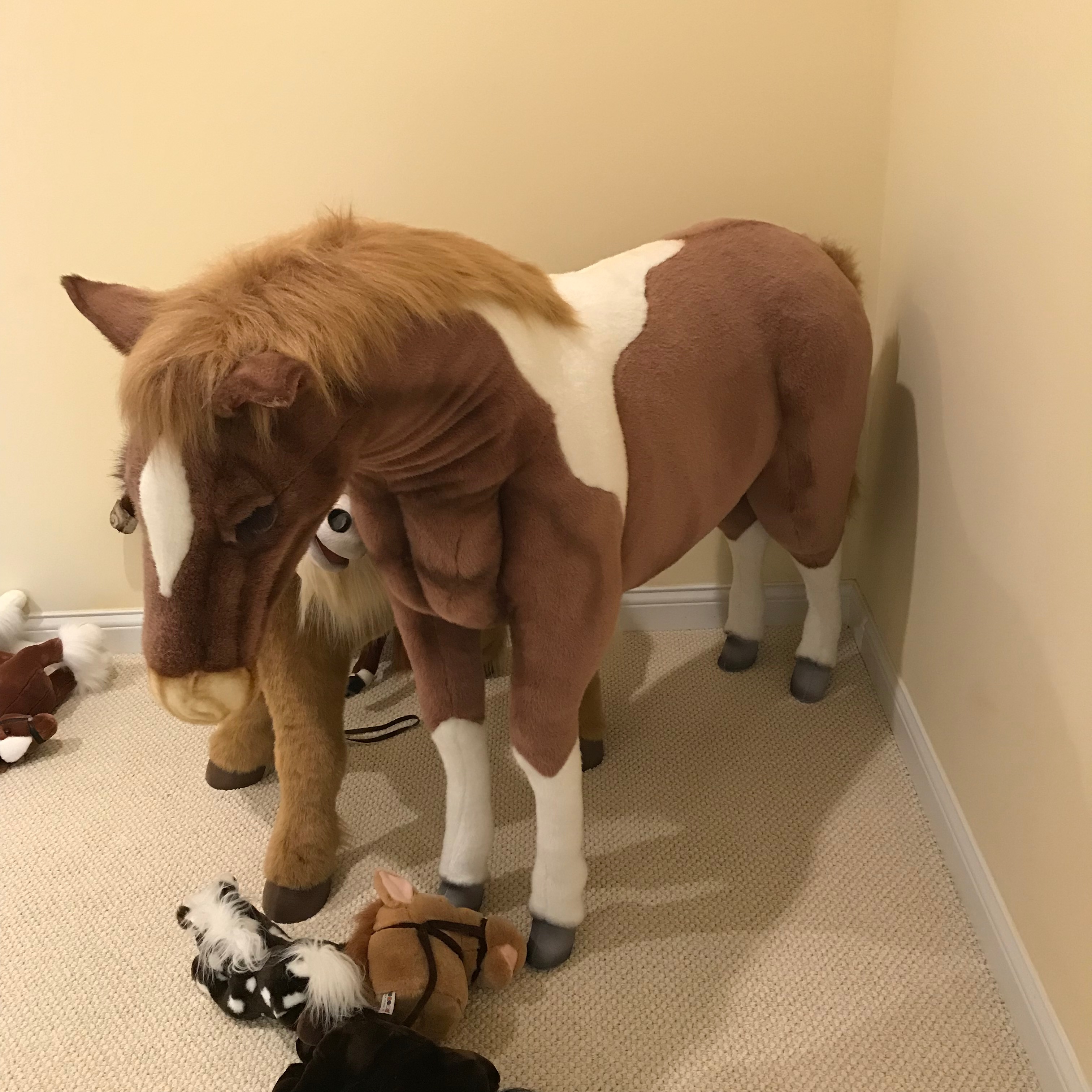 Large Stuffed FAO Schwarz Horse, Interactive Horse and Stuffed Toys