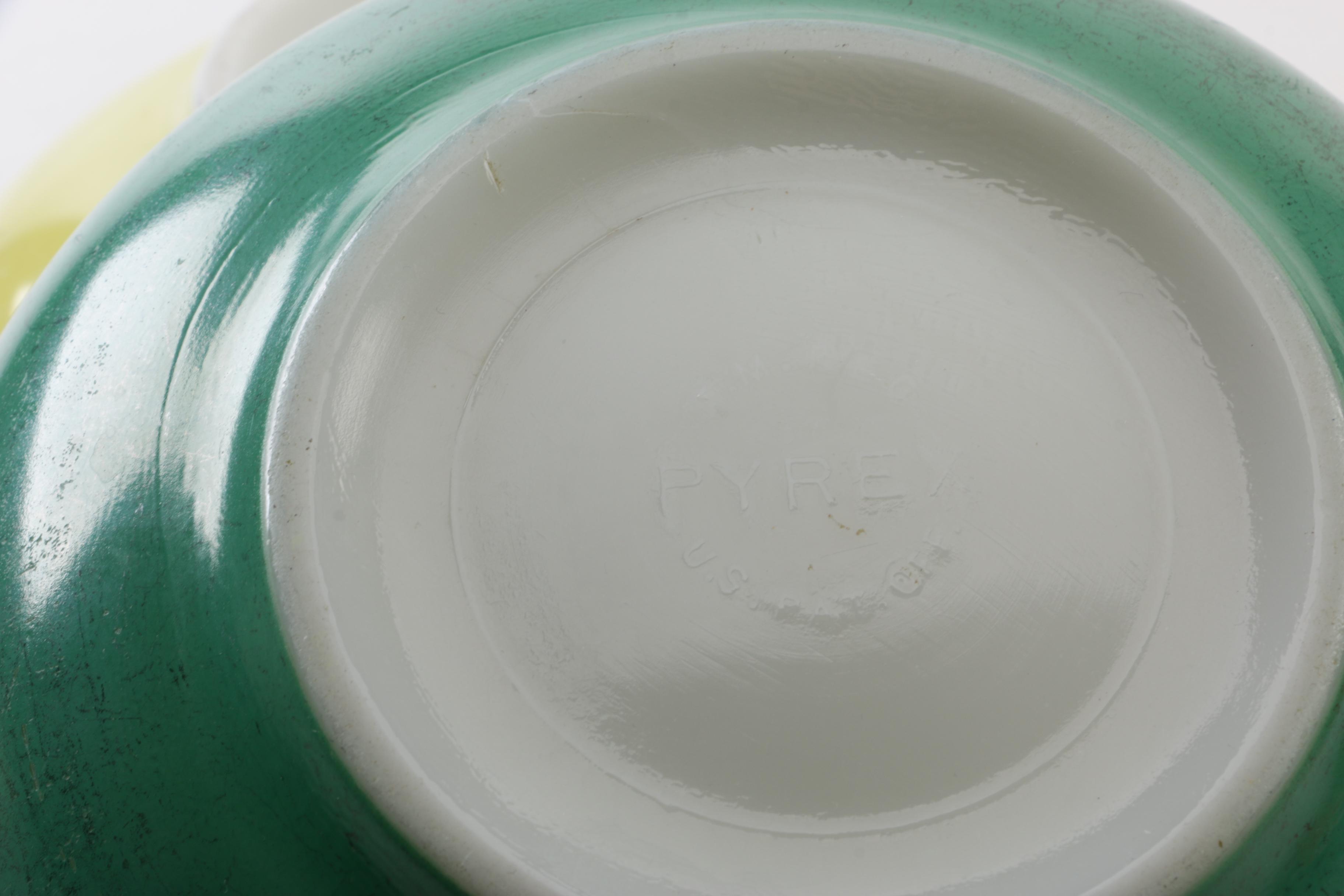 Pyrex "Primary Colors" Mixing Bowls, Circa 1945-1949