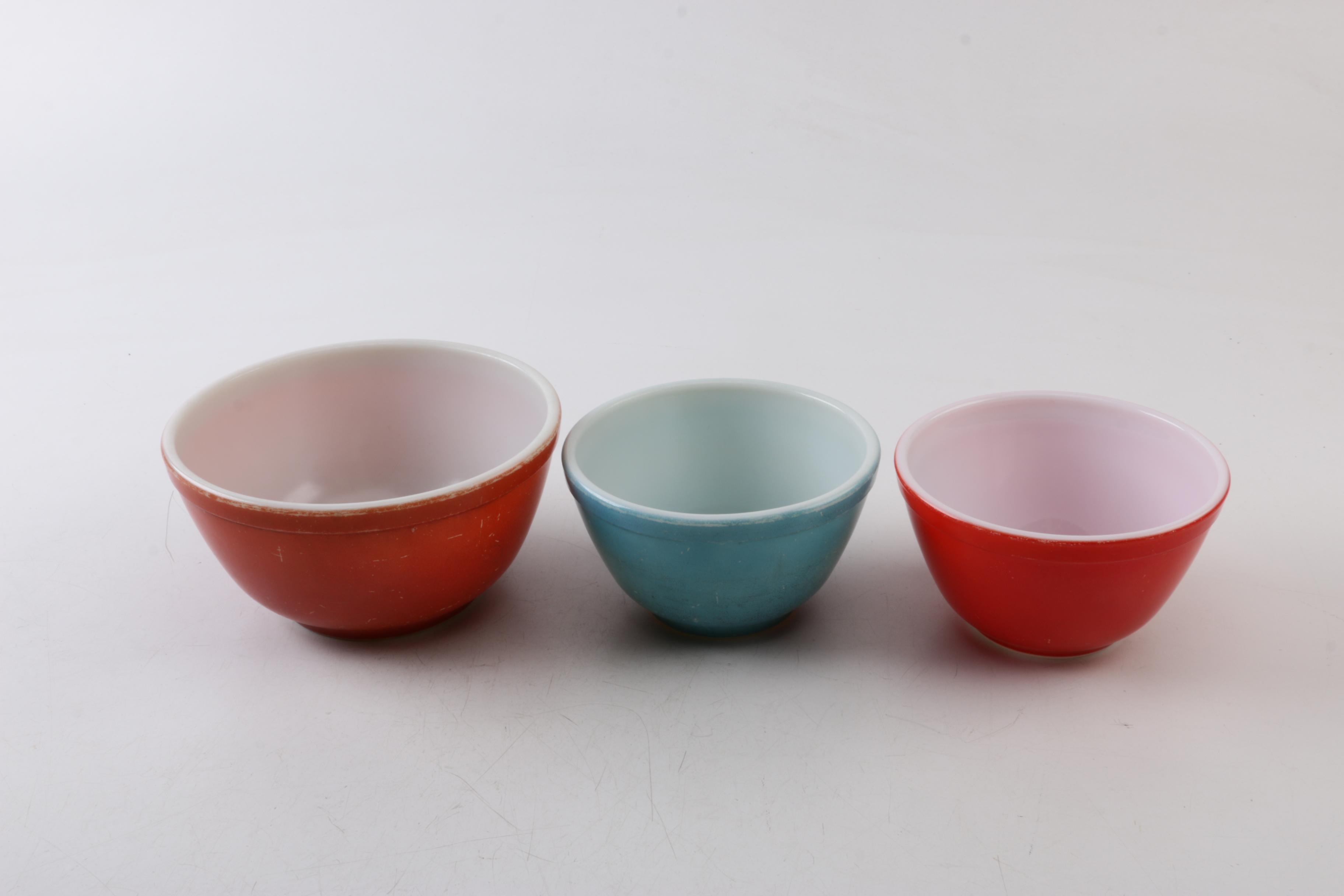 Pyrex "Primary Colors" Mixing Bowls, Circa 1945-1949
