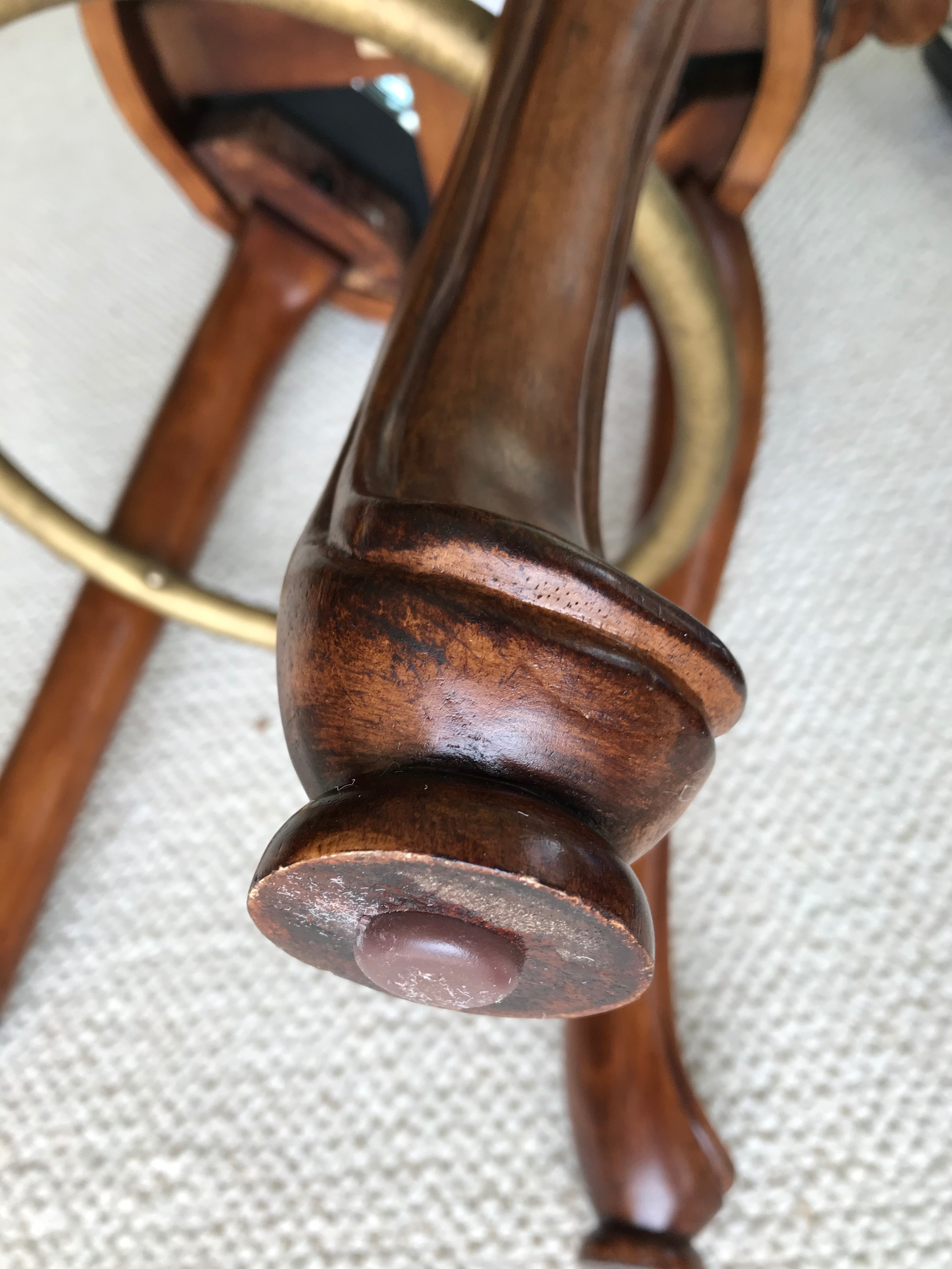 Frontgate Leather and Tapestry Upholstered Bar Chairs