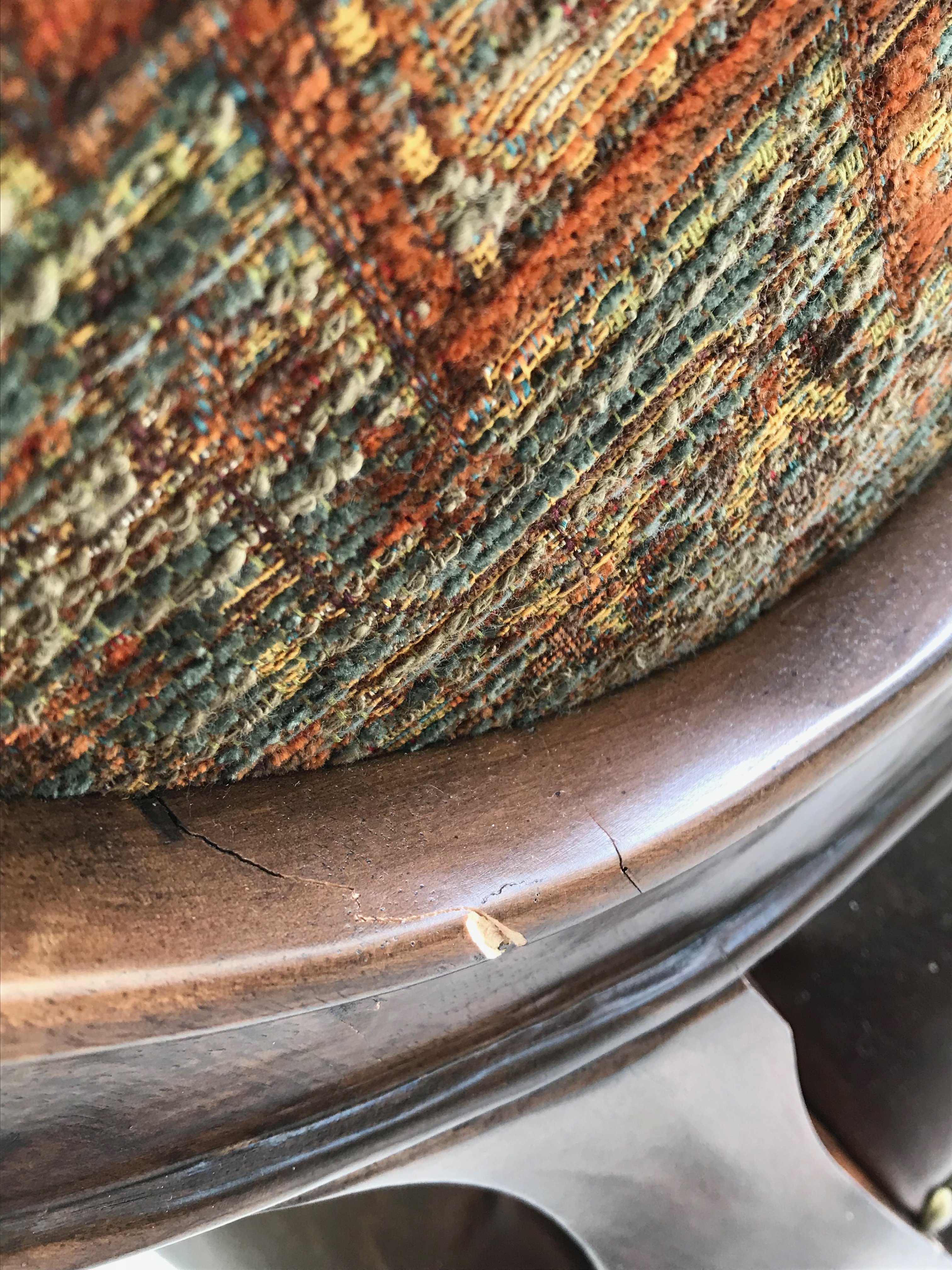 Frontgate Leather and Tapestry Upholstered Bar Chairs