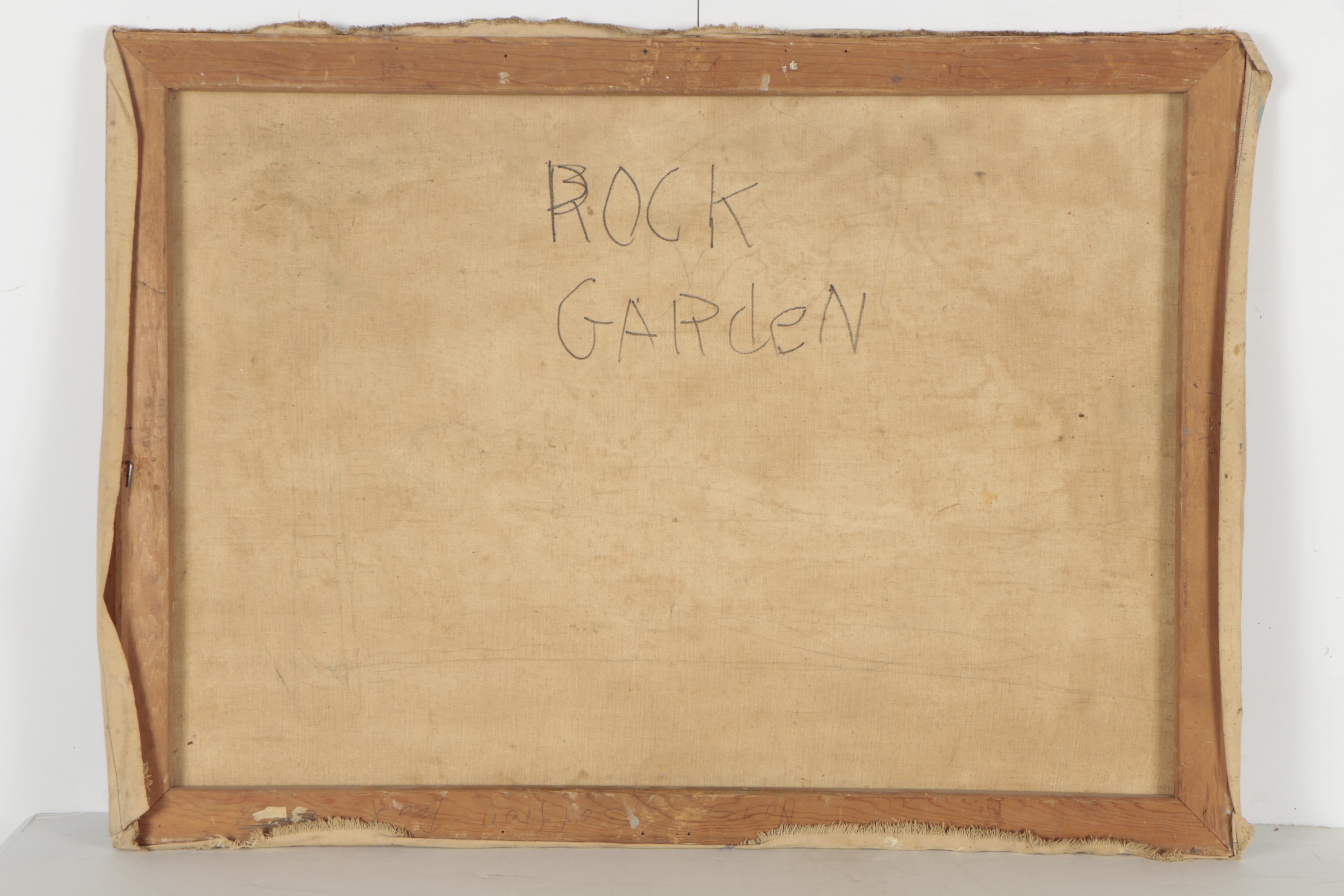 L.B. Curtis Oil Painting "Rock Garden"