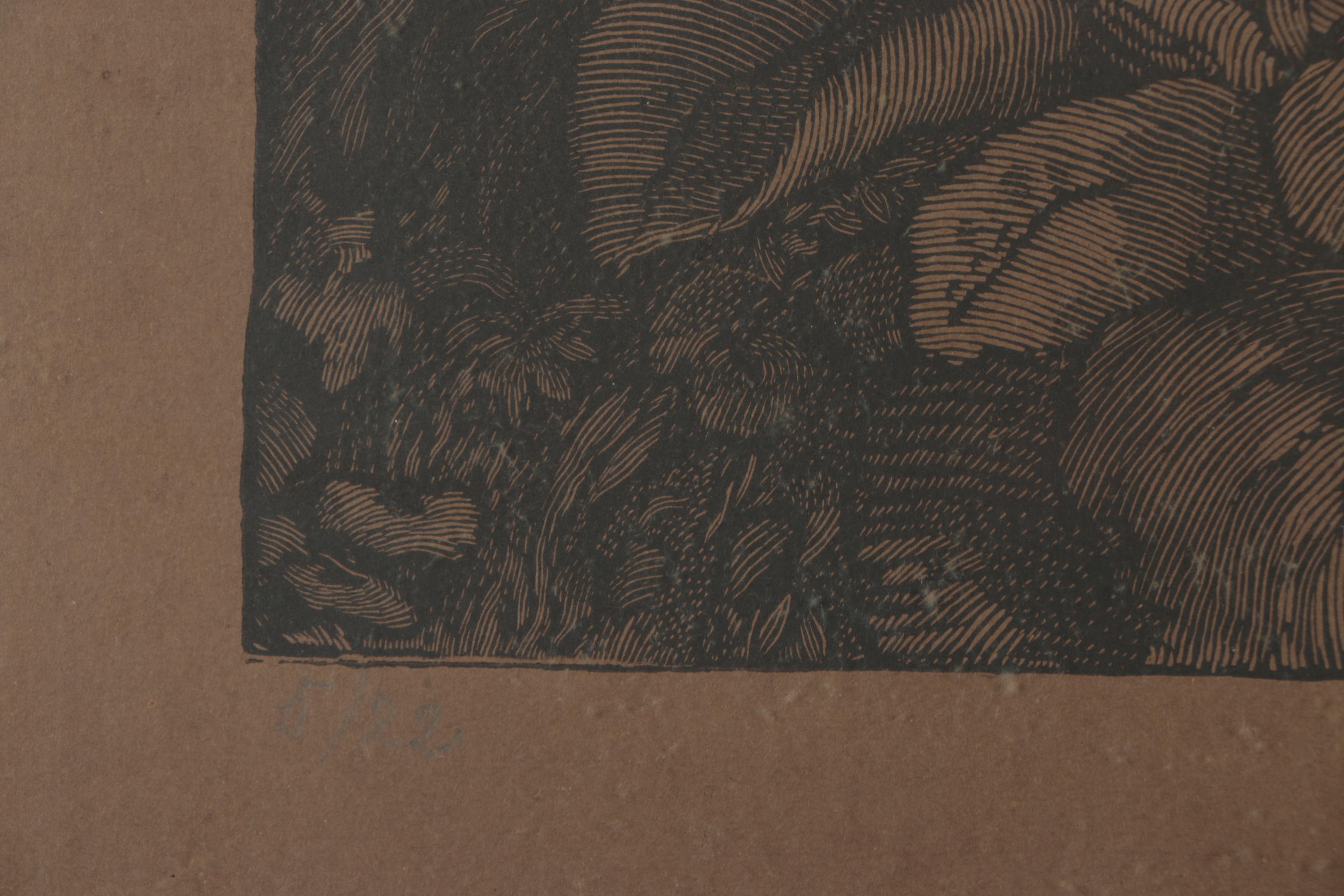 Woodcut Print After Maximilian Svabinsky "Zlatý Večer"