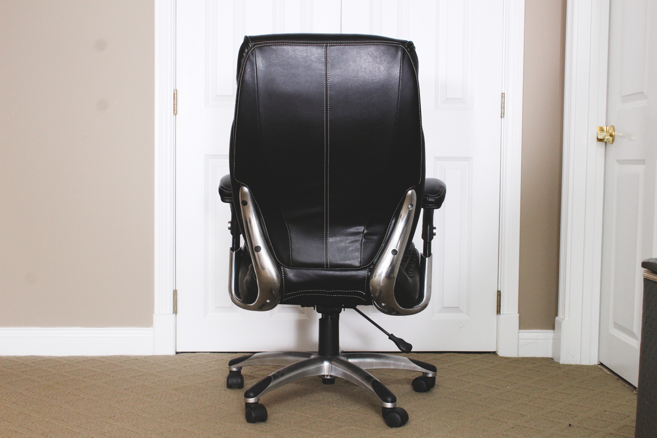 True Innovations Black Leather Executive Office Chair