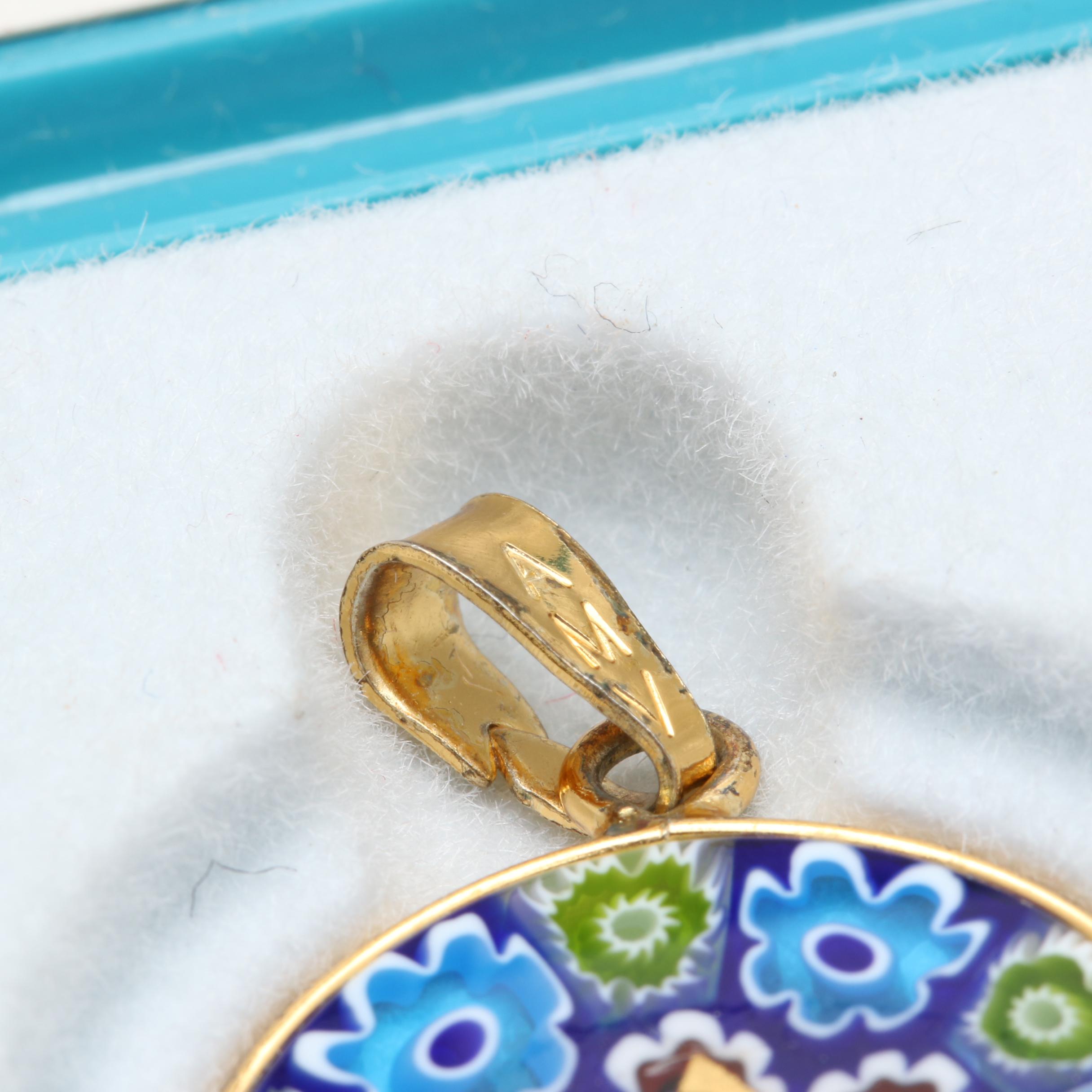 Sterling Silver Pendant Selection Including Murano Glass Star of David Pendant