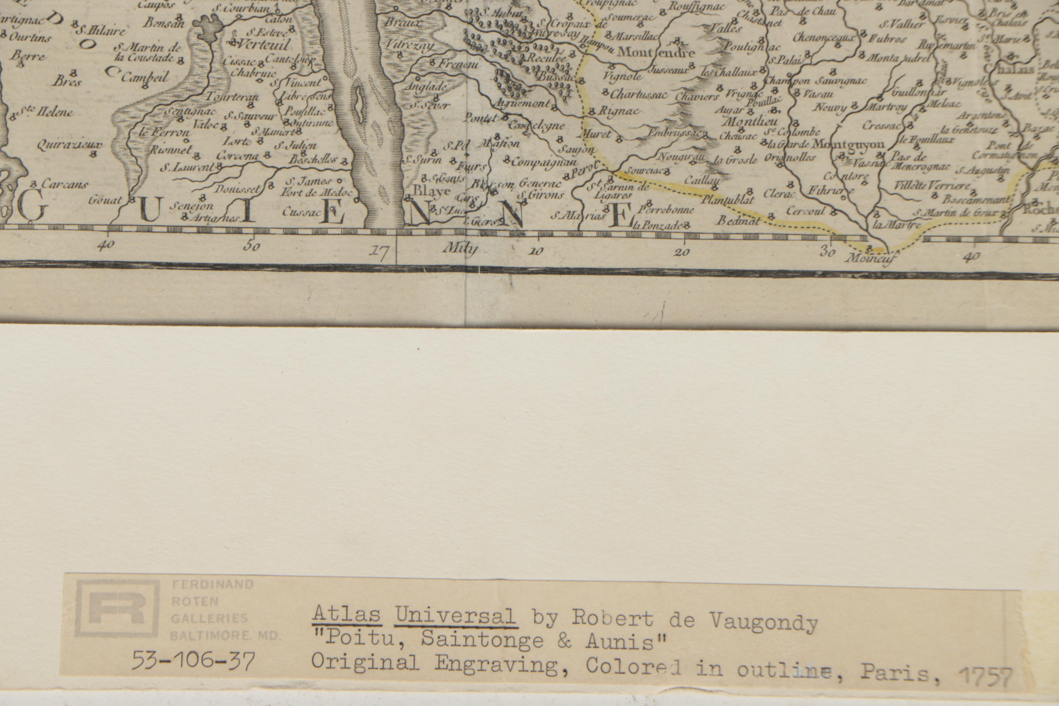 Robert de Vaugondy 18th-Century French Map Engravings