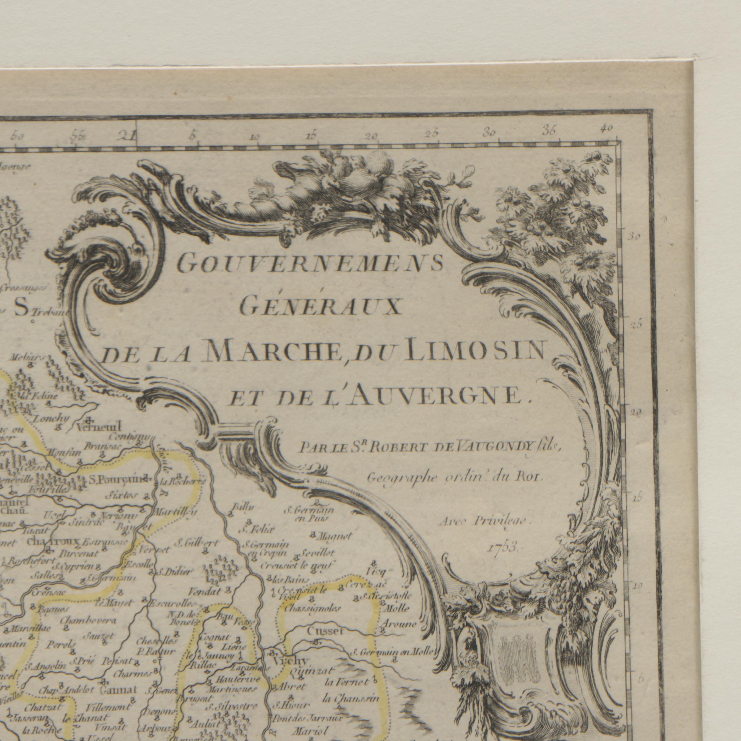 Robert de Vaugondy 18th-Century French Map Engravings