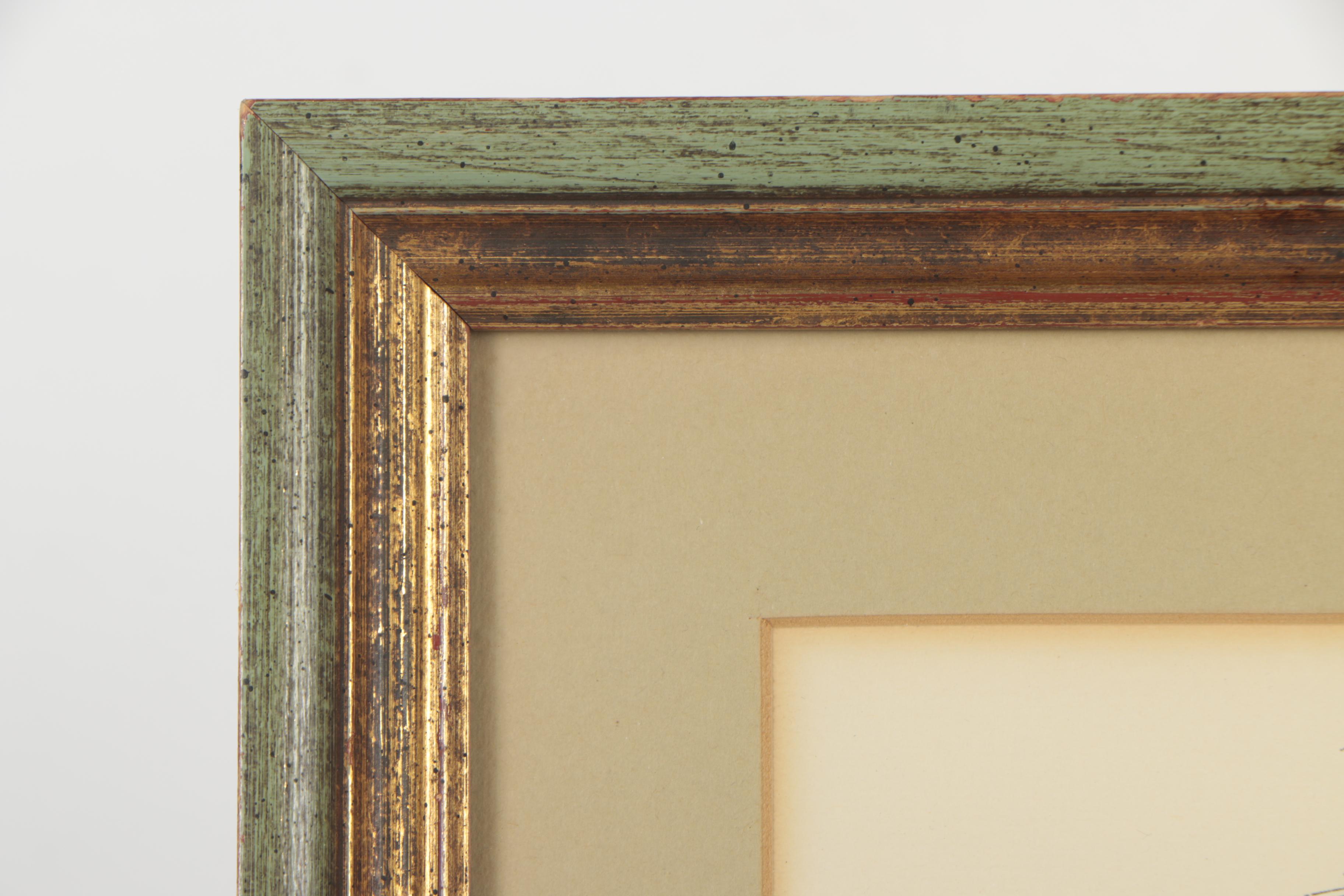 1966 Lithograph After Alan Rice of Old Queens Building at Rutgers University