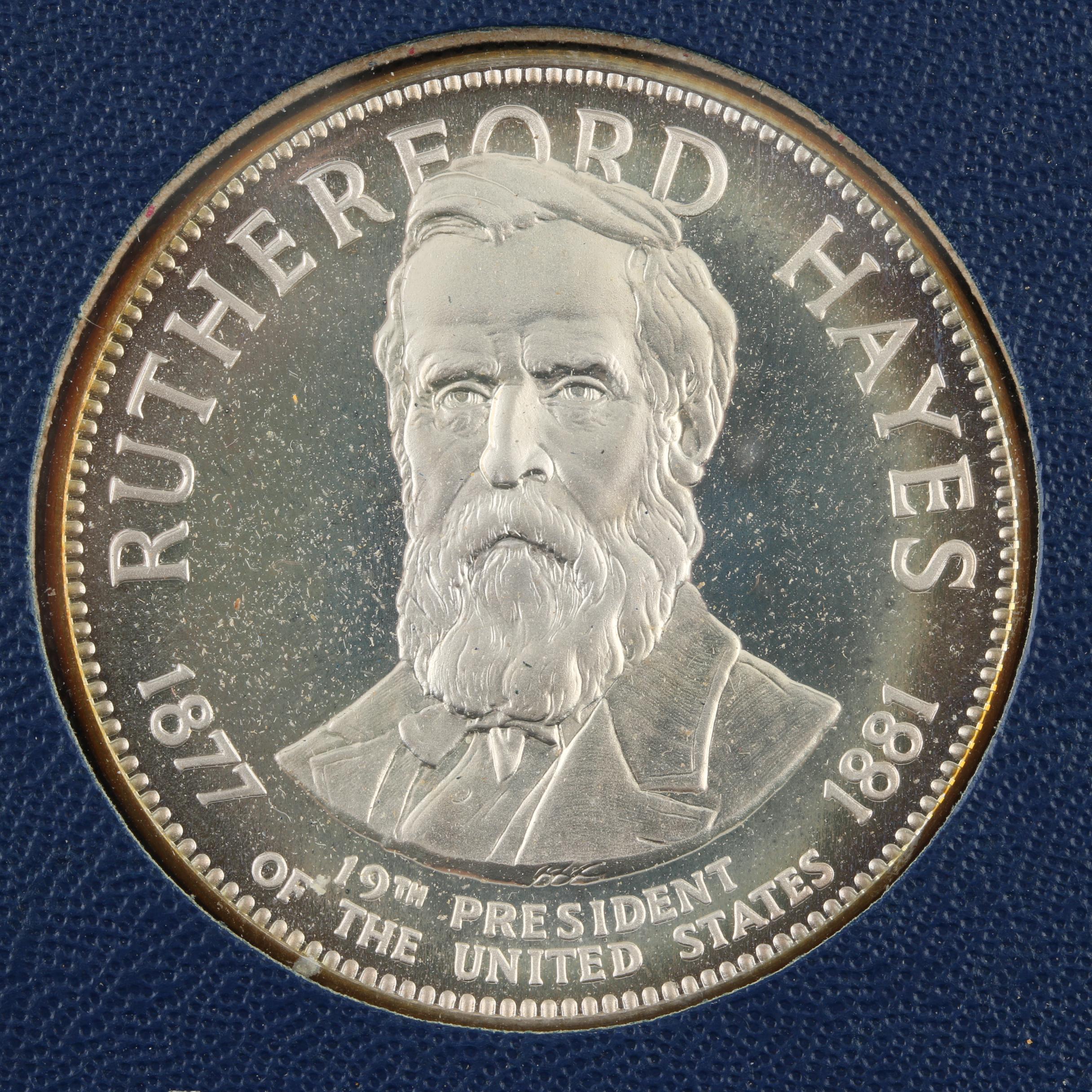 Franklin Mint "Treasury of Presidential Commemorative Medals" Silver Set