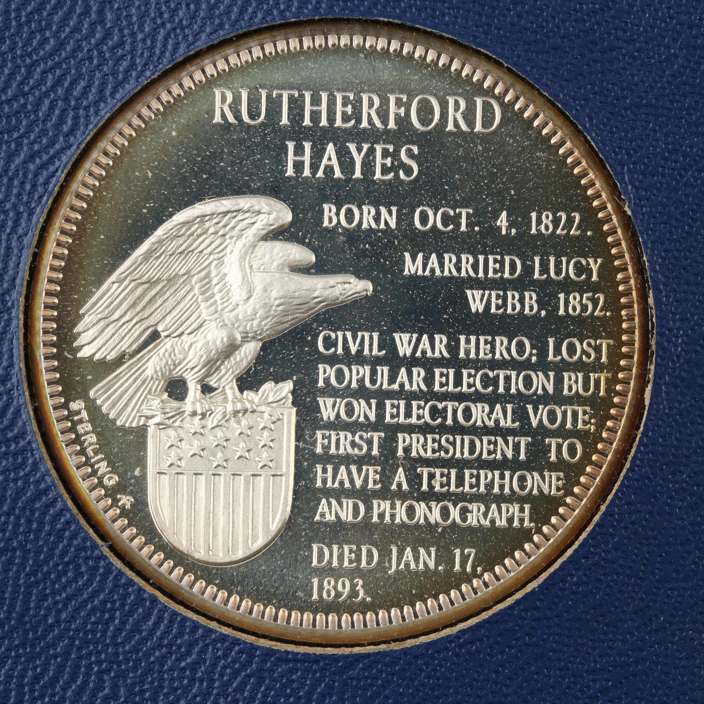 Franklin Mint "Treasury of Presidential Commemorative Medals" Silver Set