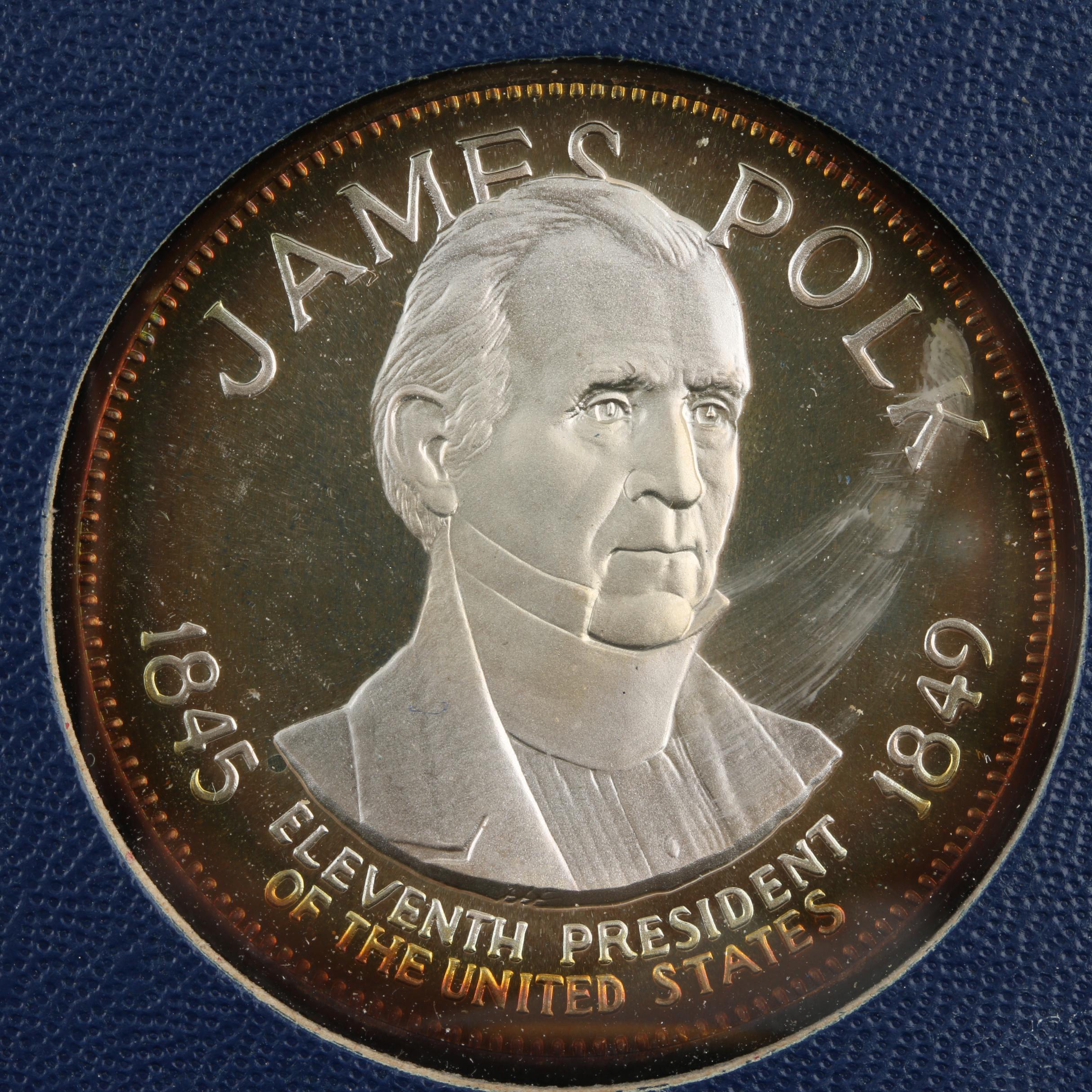 Franklin Mint "Treasury of Presidential Commemorative Medals" Silver Set