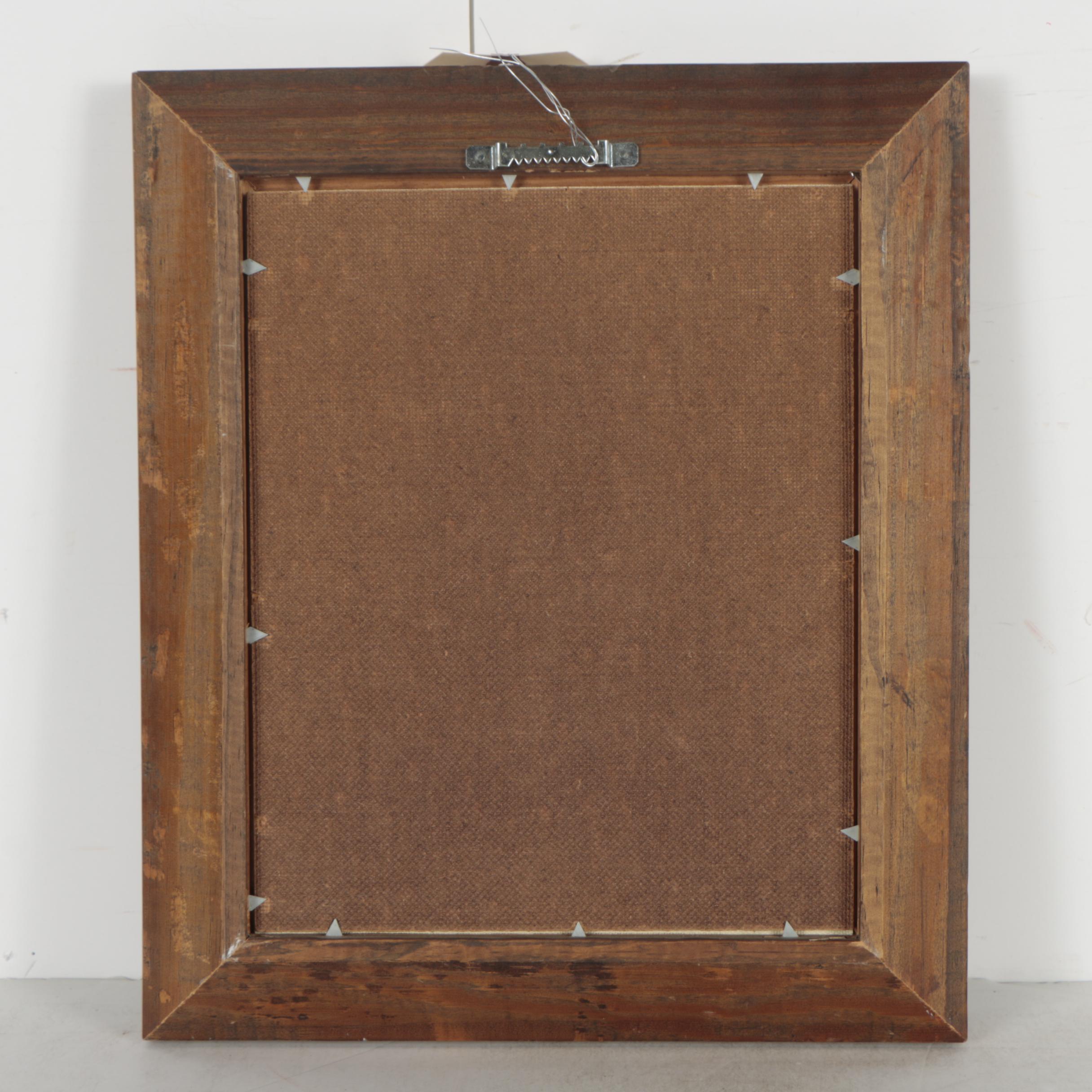 Renes Late 20th Century Oil Painting of Mountain Landscape