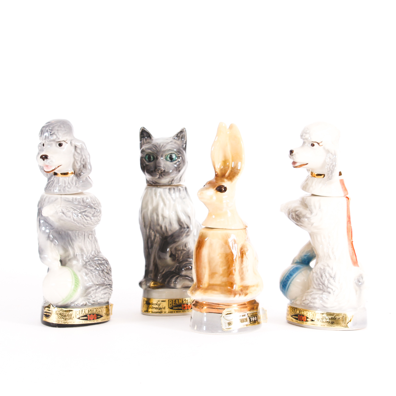 Vintage James Beam Animal Ceramic Decanters