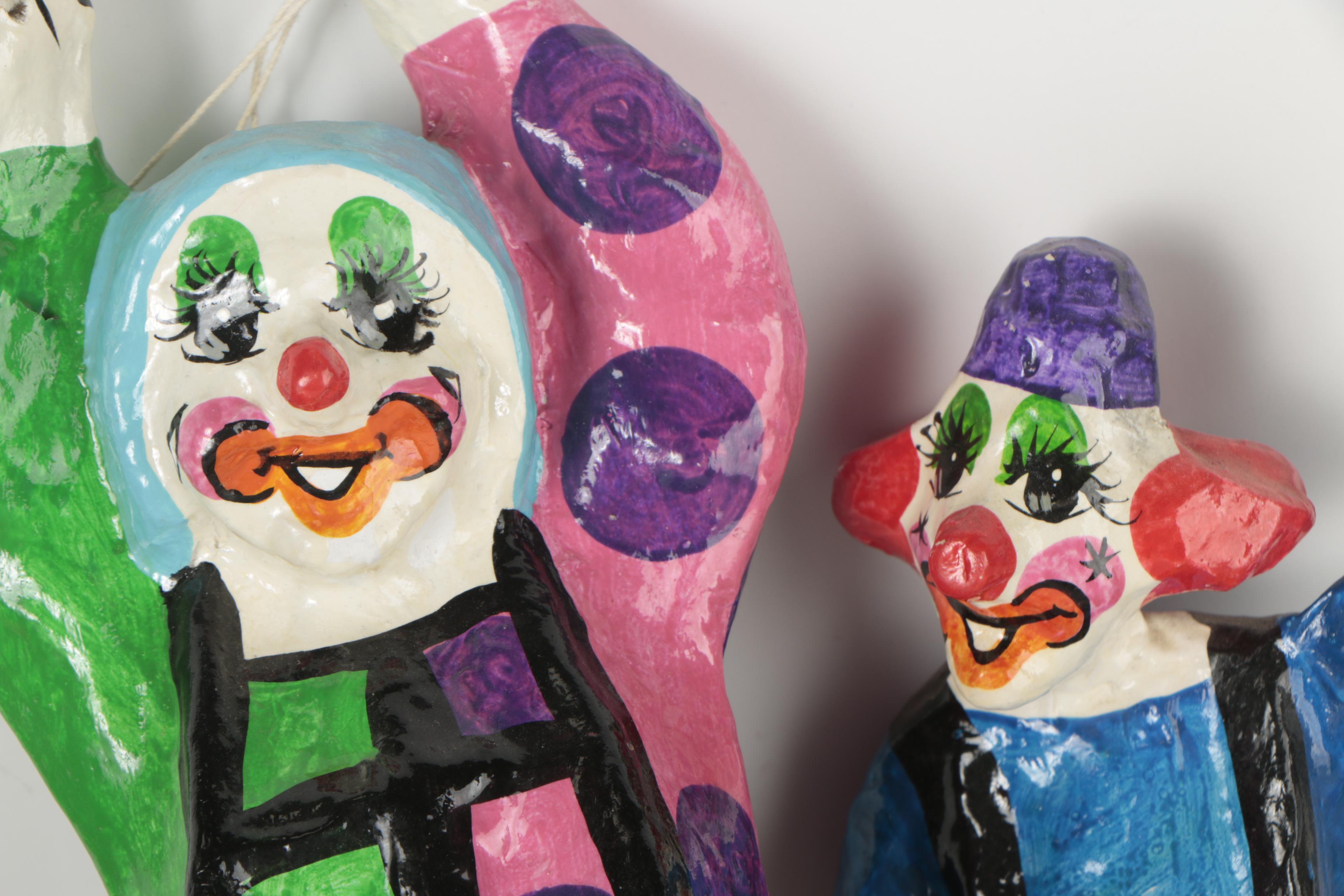 Papier Mache Clowns