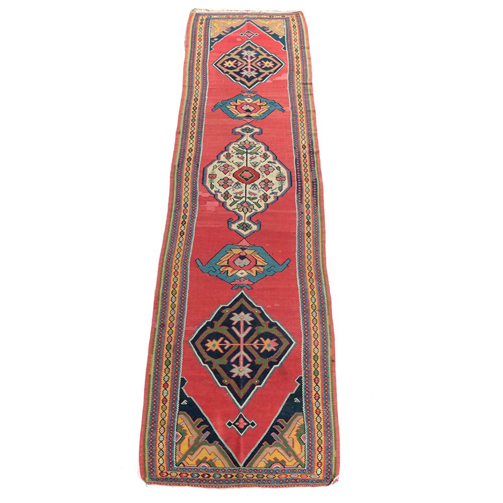 Handwoven Anatolian Wool Kilim Runner