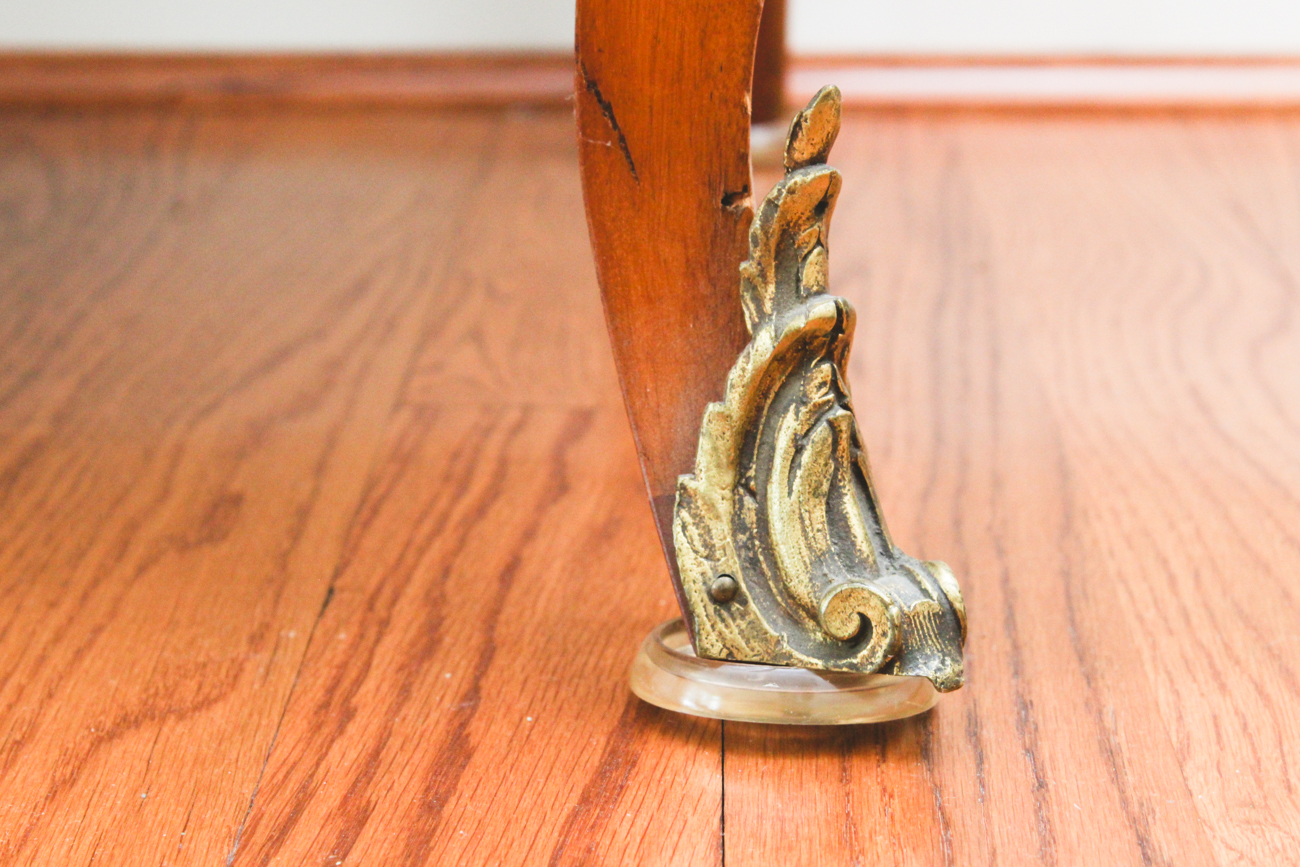 Vintage Gramophone Louis XV Style Wood Parquetry Cabinet