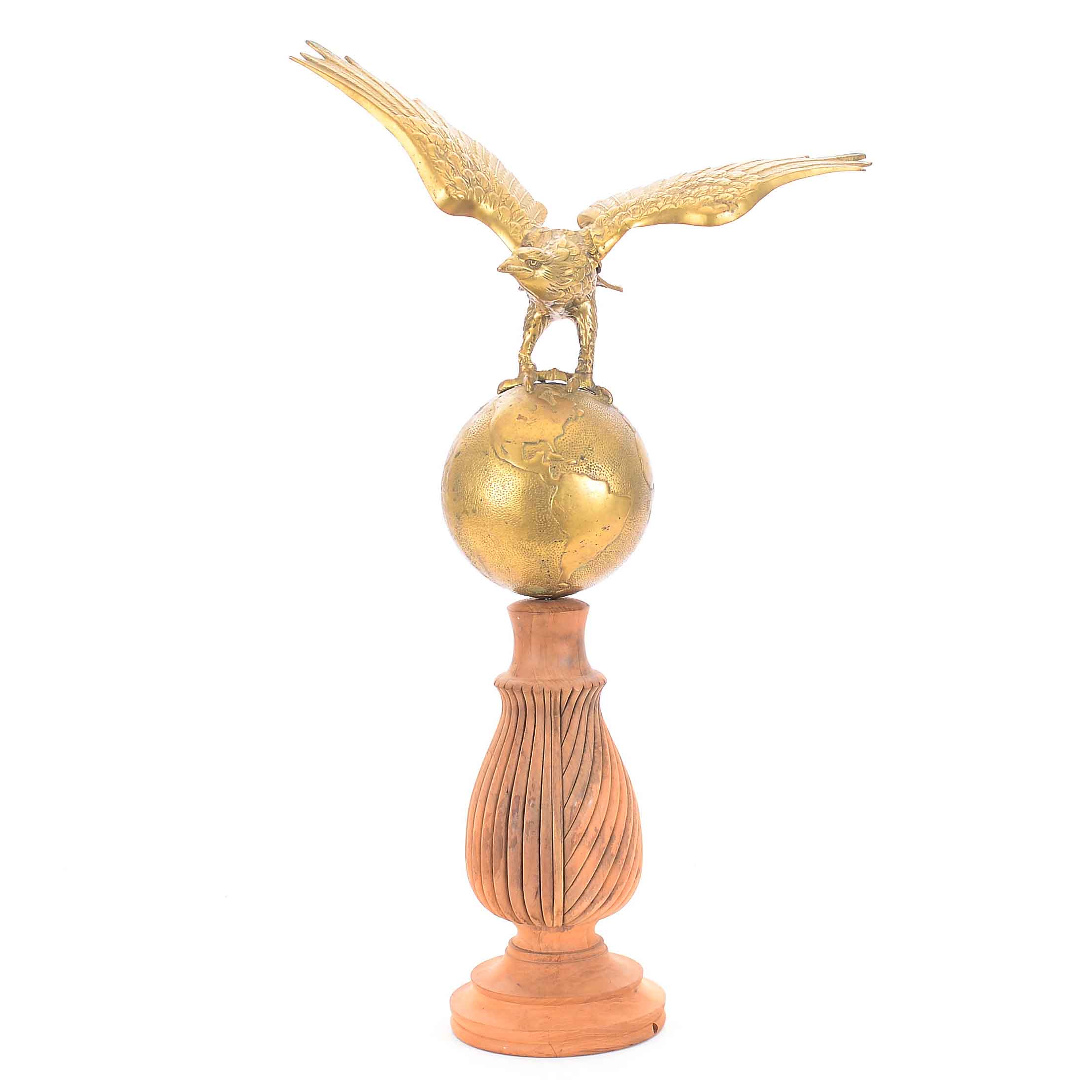 Solid Brass Eagle on Turned Pedestal