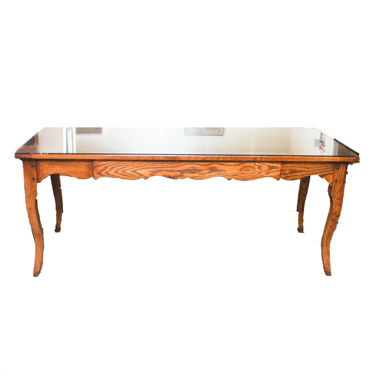 Substantial Romweber Viking Oak Wood Writing Desk