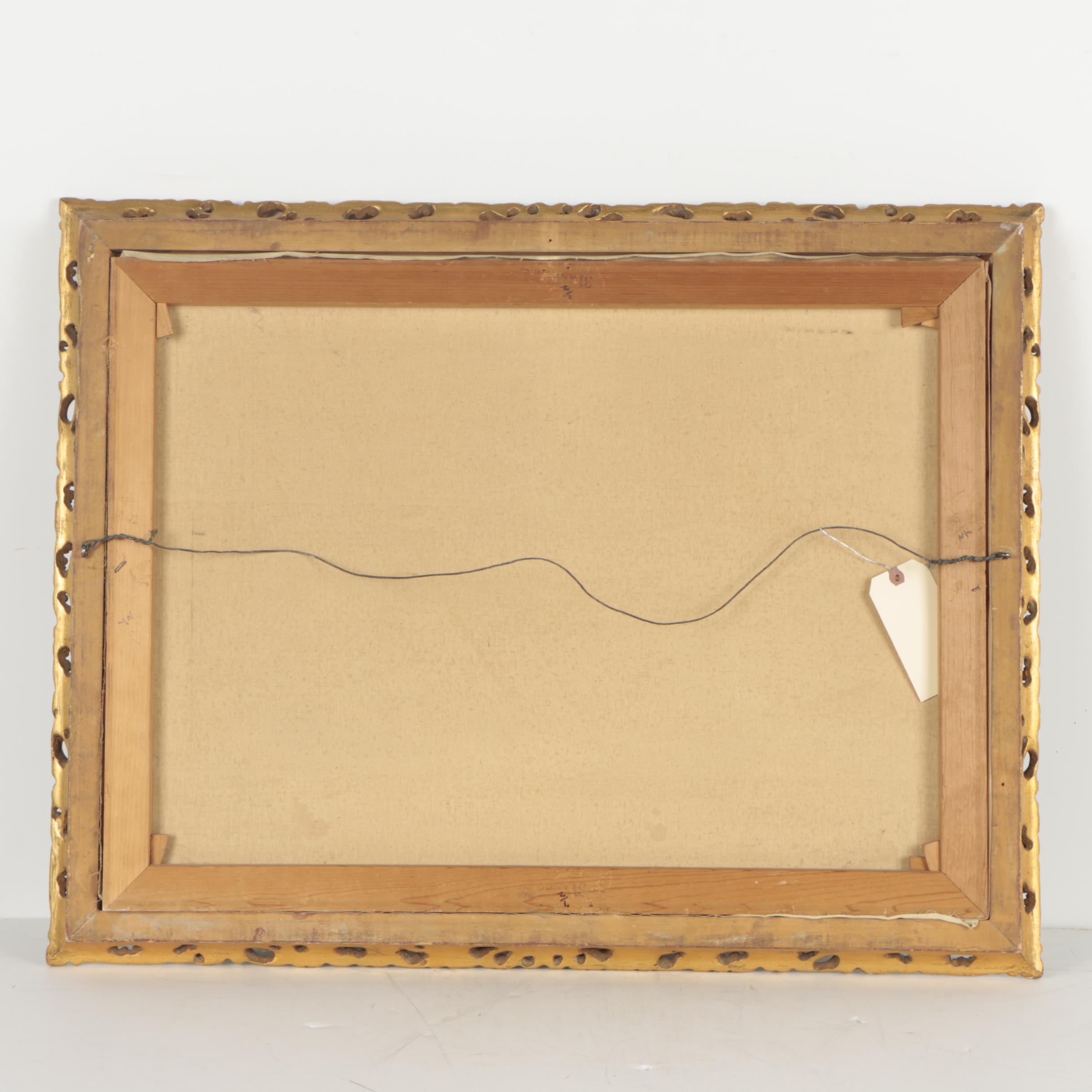 John Friedlinger Mid-Century Oil Painting of Still Life with Fruit