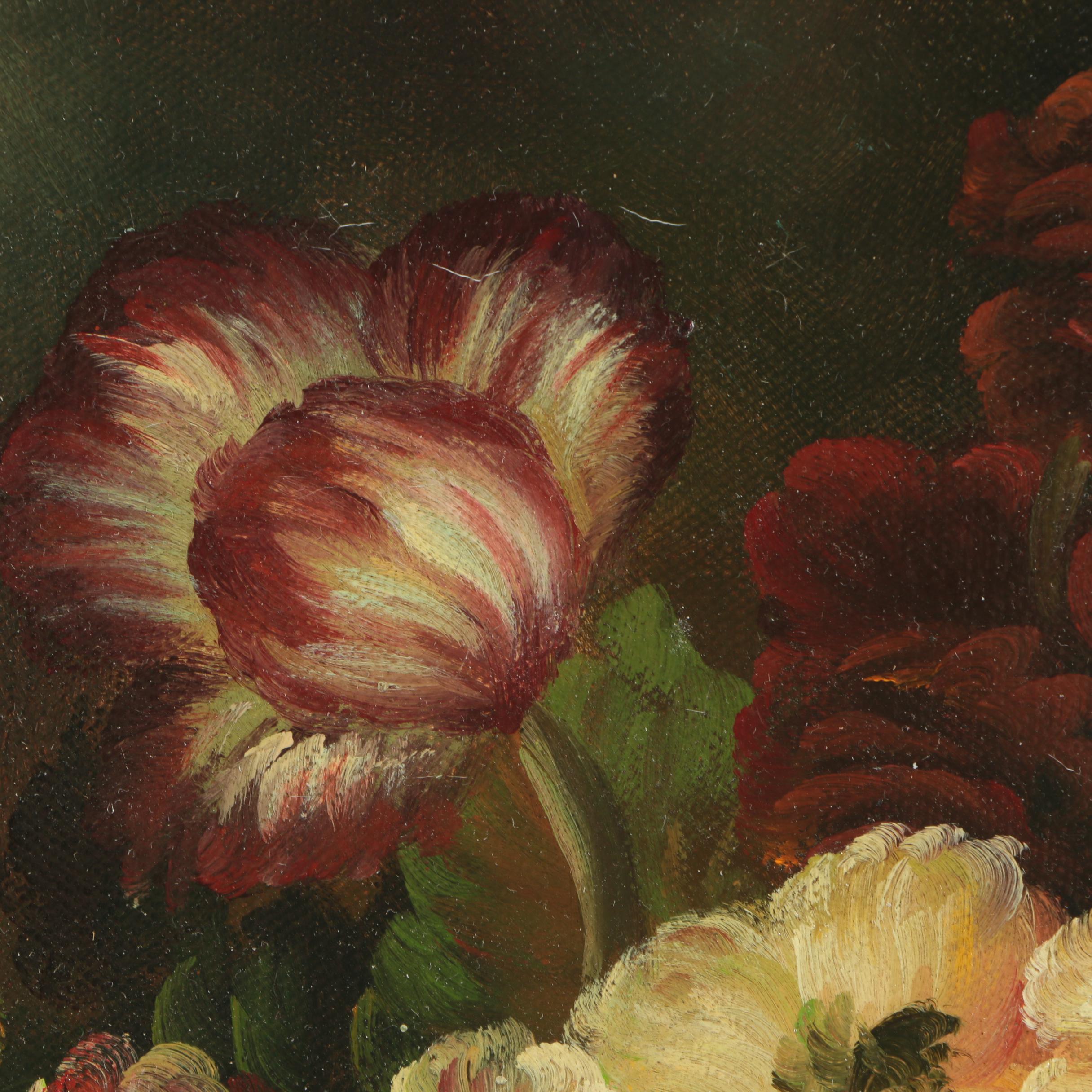 Vargas Oil Painting of a Floral Still Life