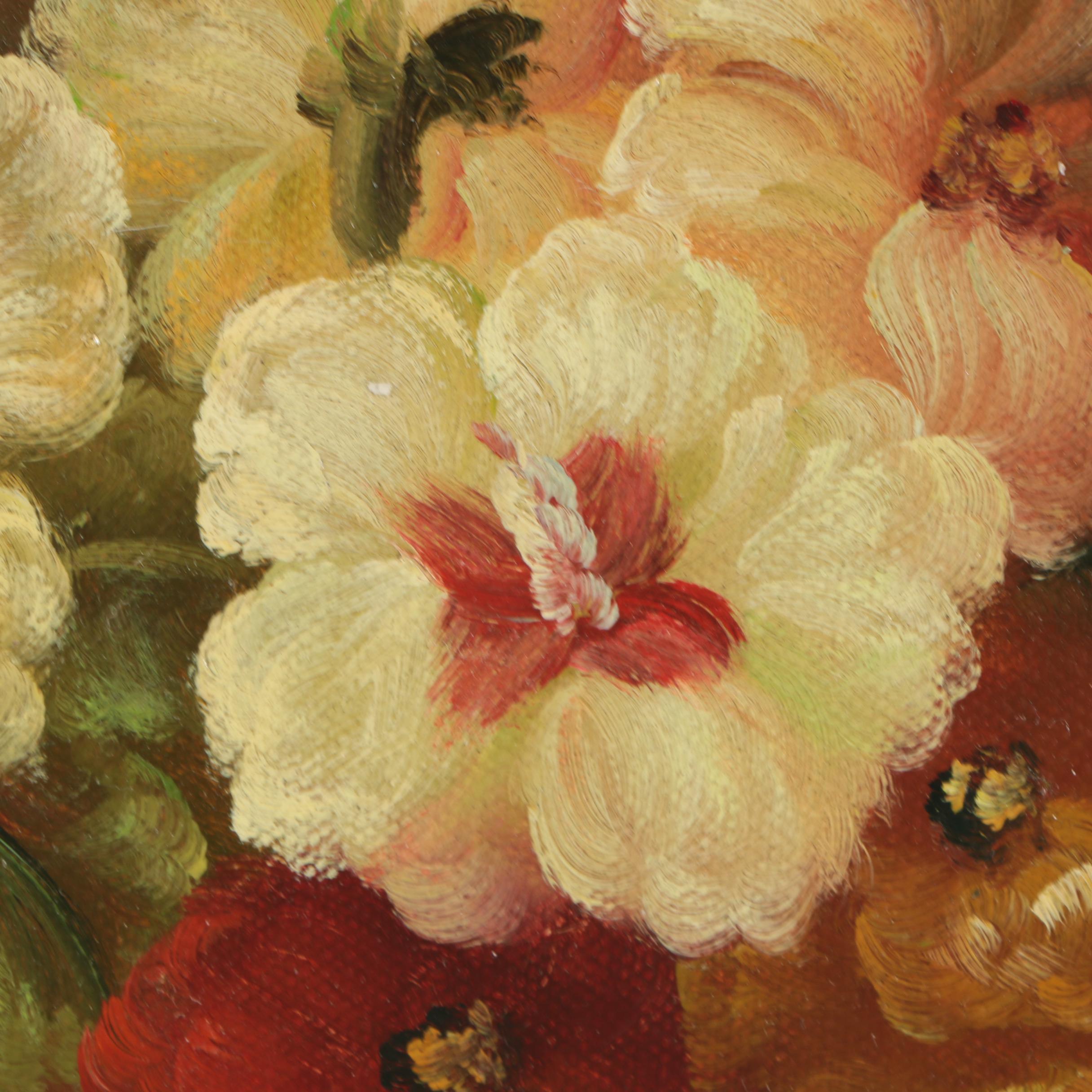 Vargas Oil Painting of a Floral Still Life
