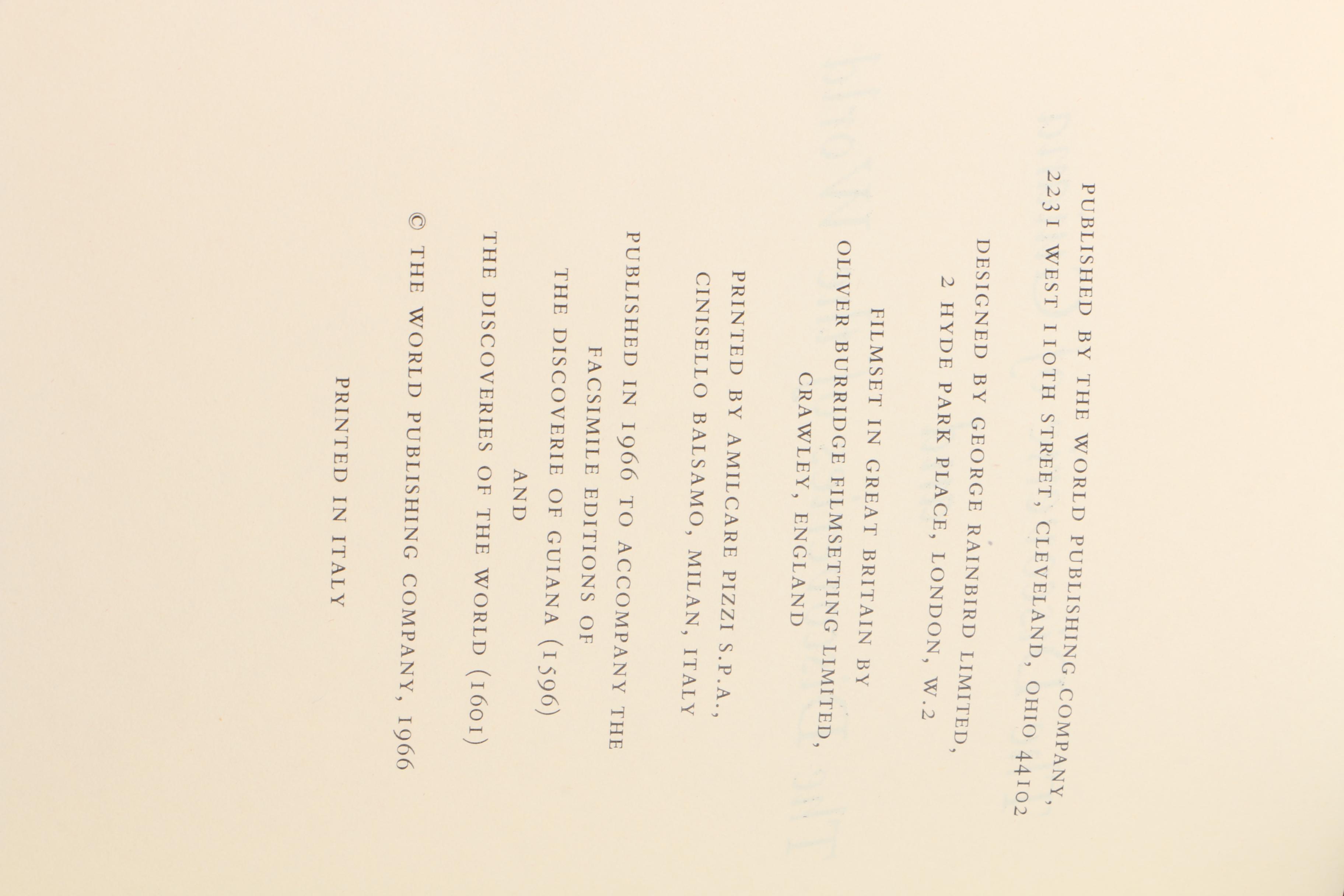 Three Facsimile Editions of 16th and 17th Century Historical Books