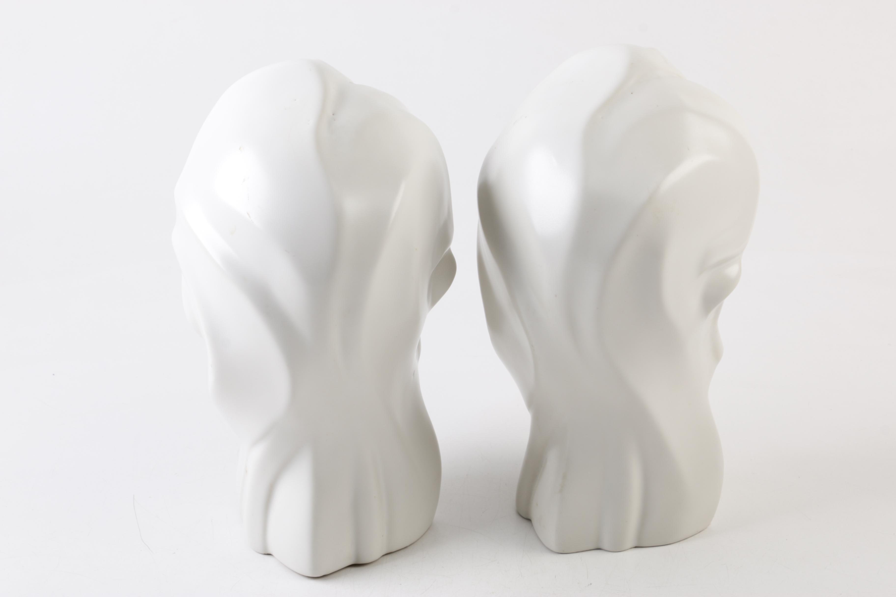 Modernist White Ceramic Heads