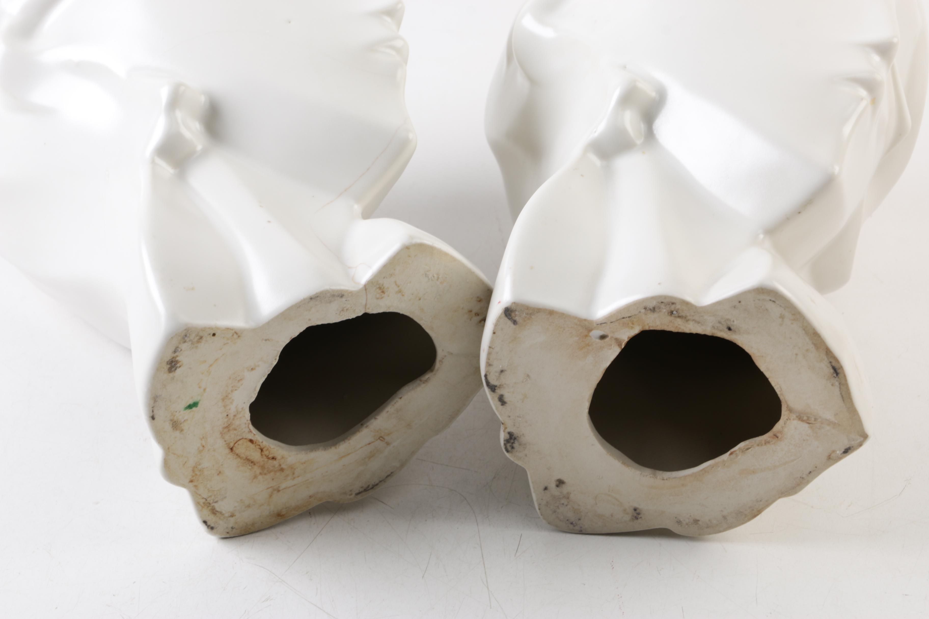 Modernist White Ceramic Heads