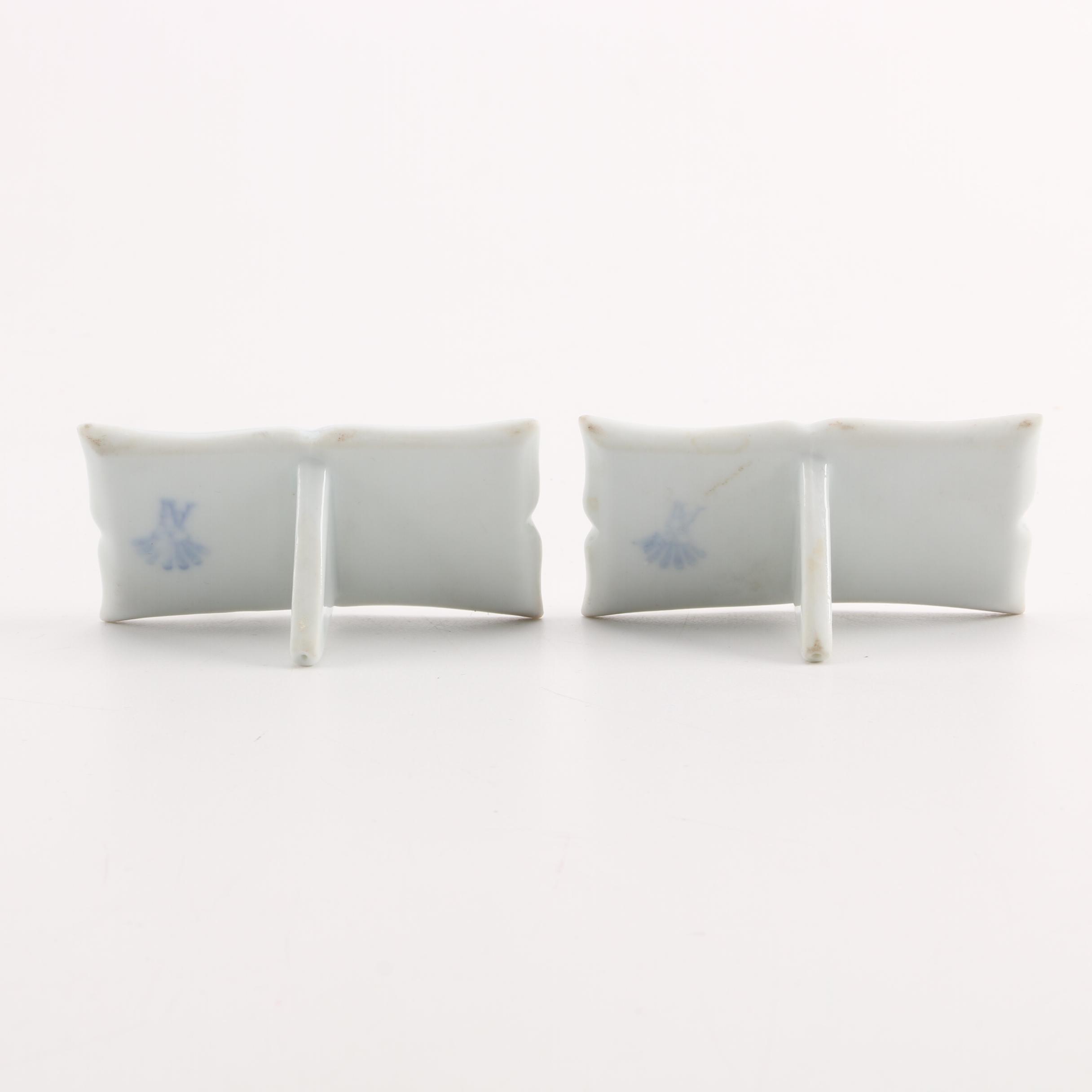 Collection of Eight Porcelain Place Card Holders