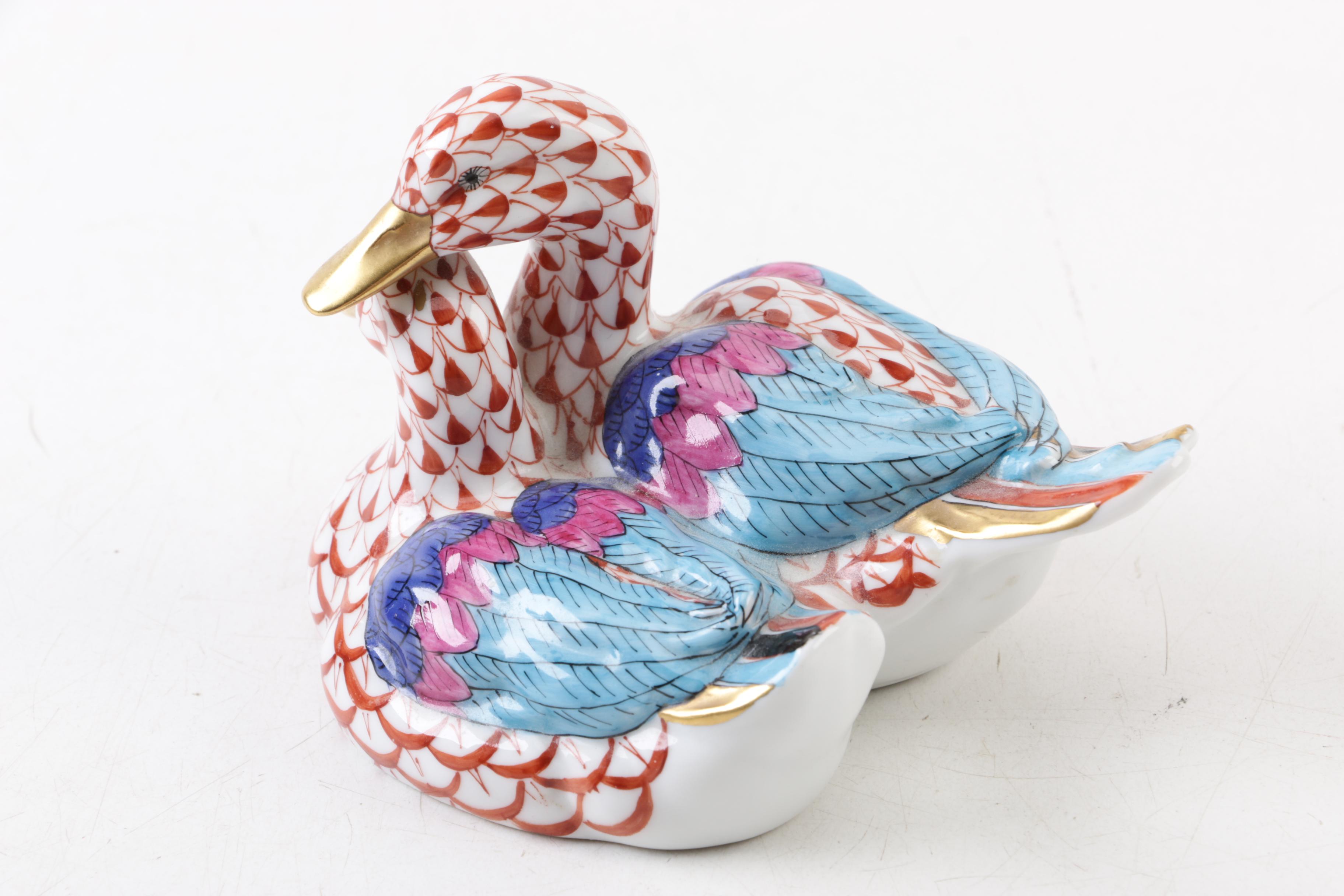 Herend "Pair of Ducks" Porcelain Figurine