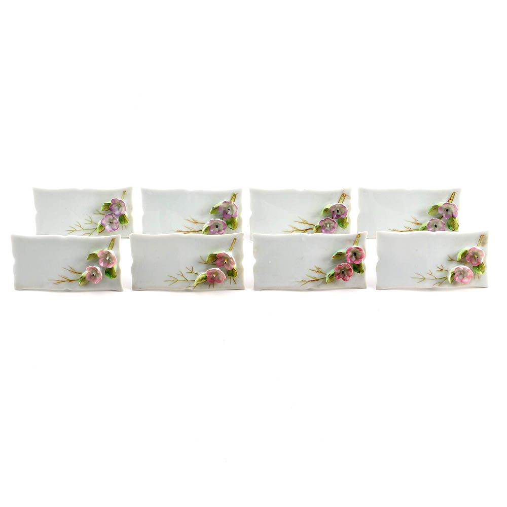 Collection of Eight Porcelain Place Card Holders
