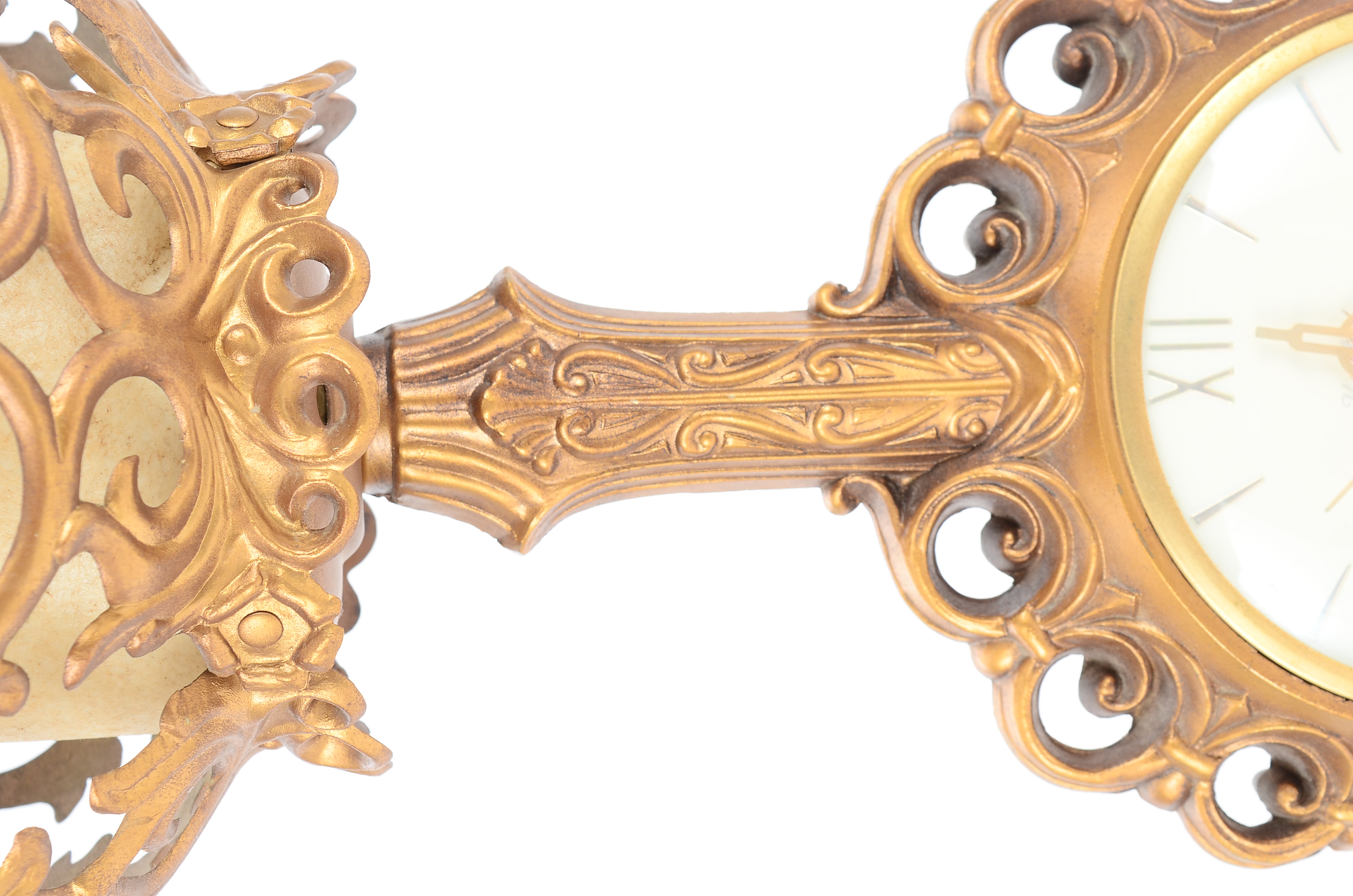 Vintage Art Deco-Inspired Lamp and Clock by United Clock Corp.