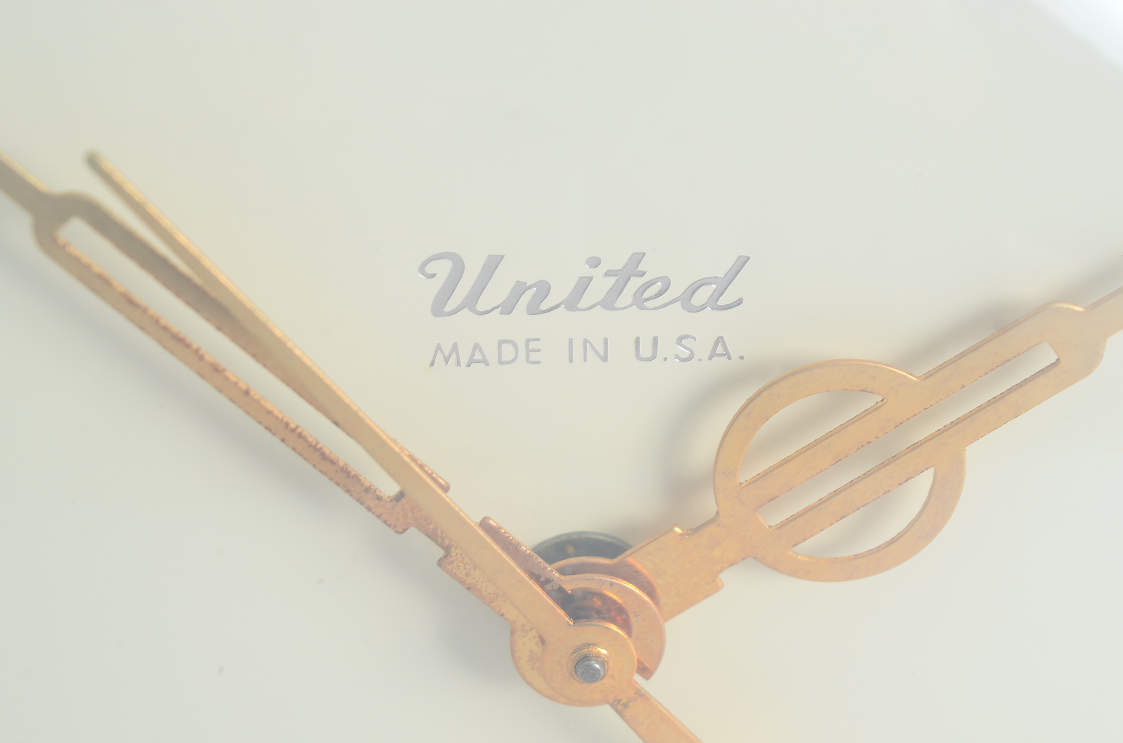 Vintage Art Deco-Inspired Lamp and Clock by United Clock Corp.