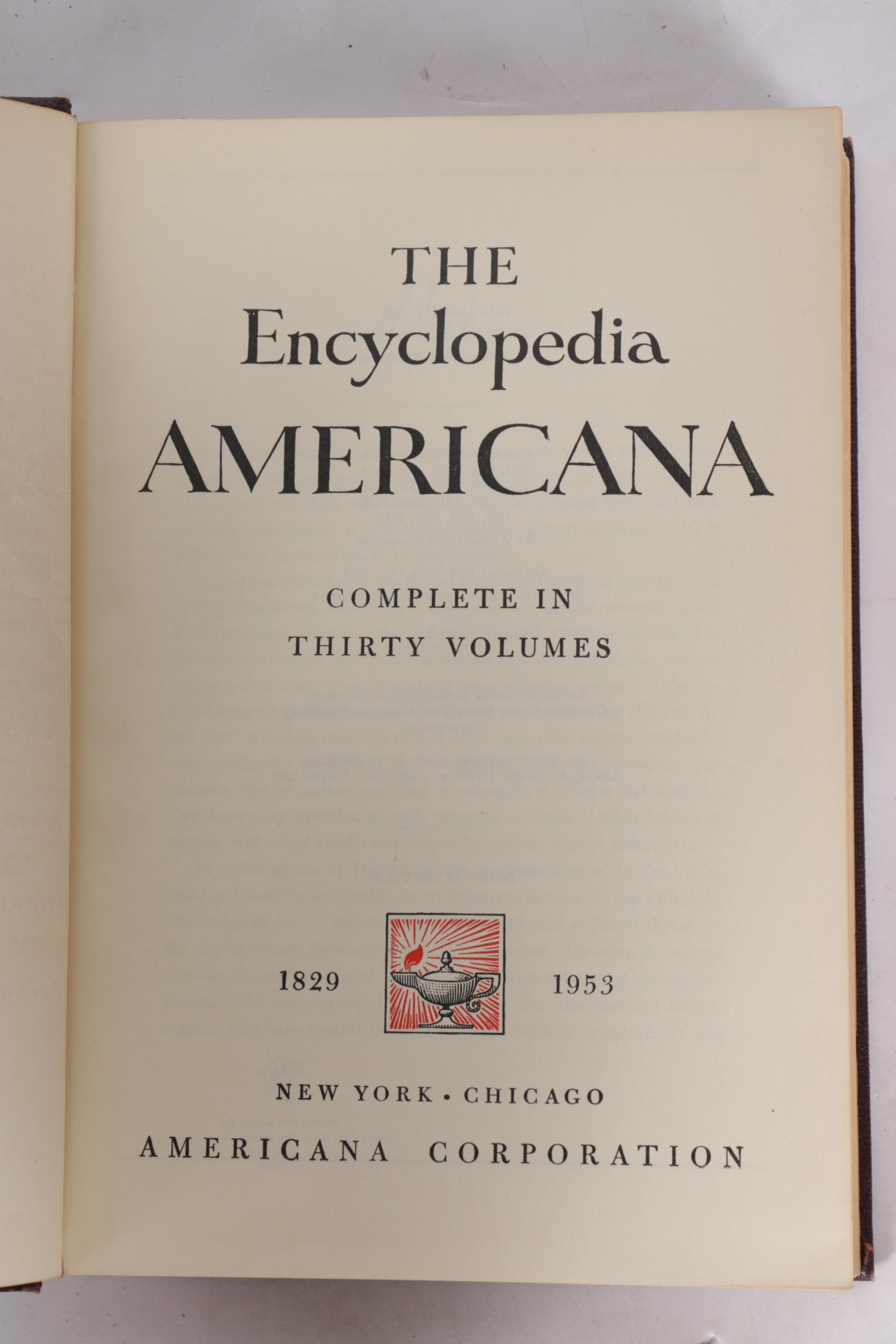 1953 "The Encyclopedia Americana" in Thirty Volumes