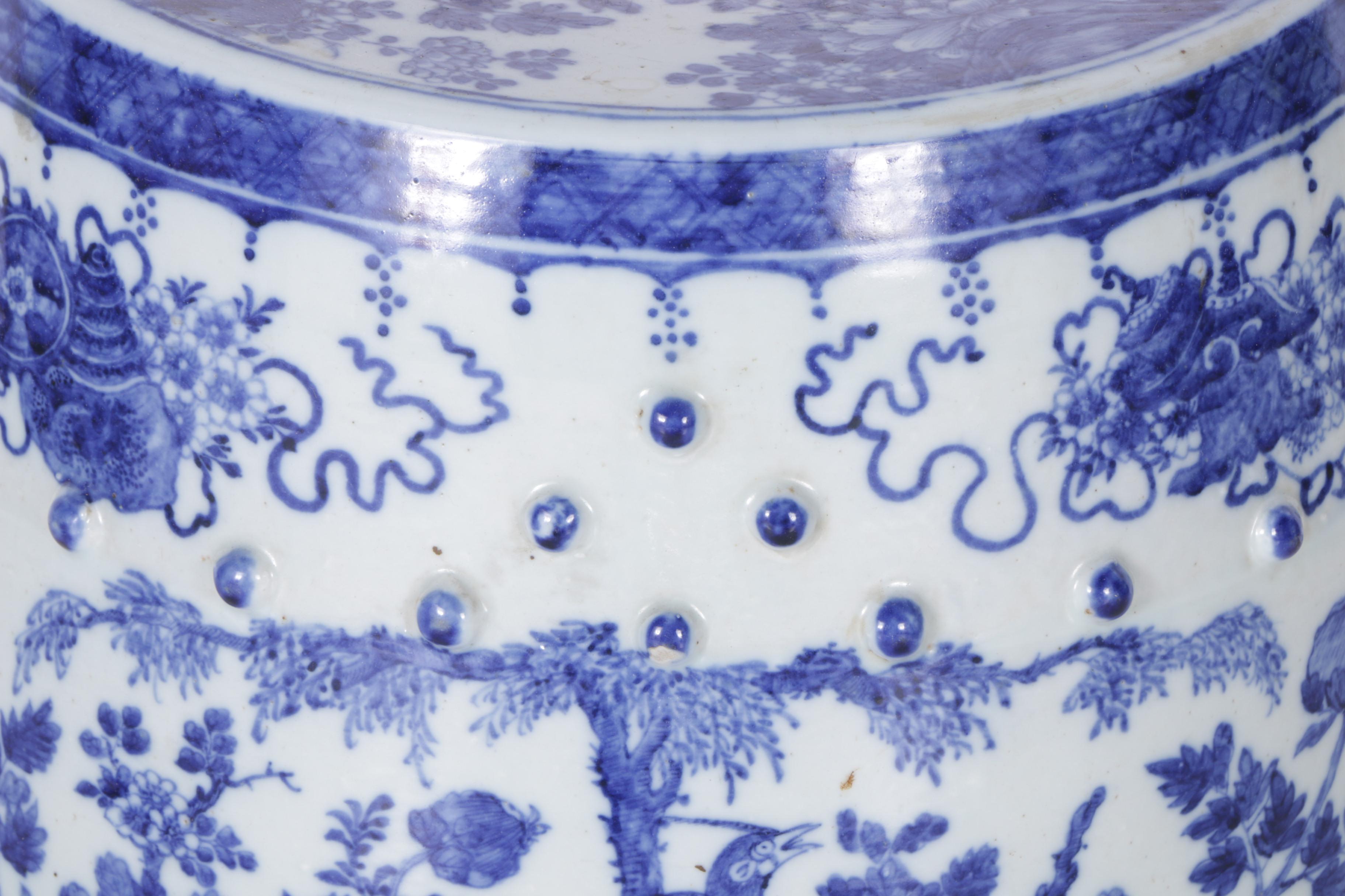 Chinese Blue and White Ceramic Garden Stool