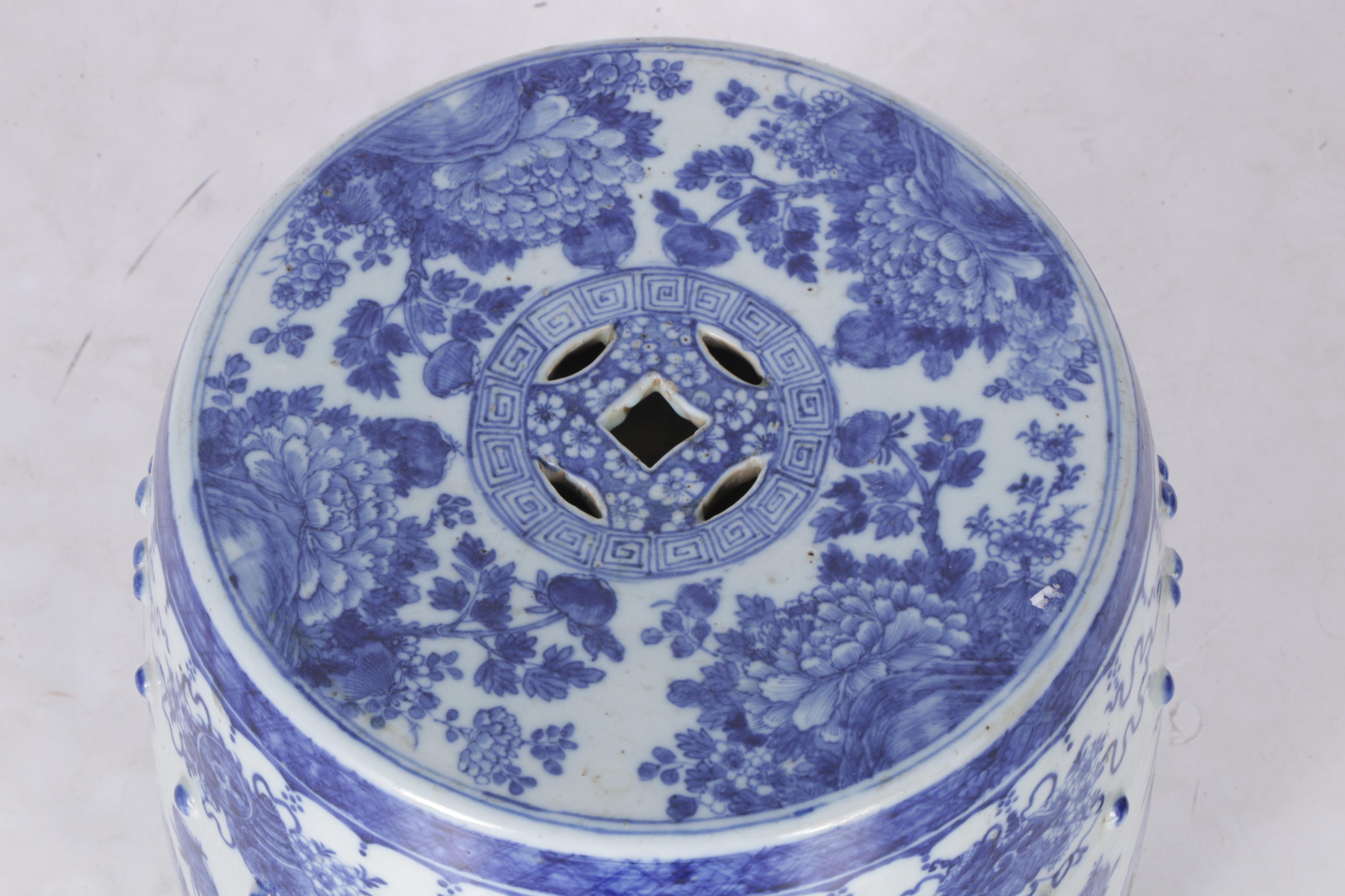 Chinese Blue and White Ceramic Garden Stool