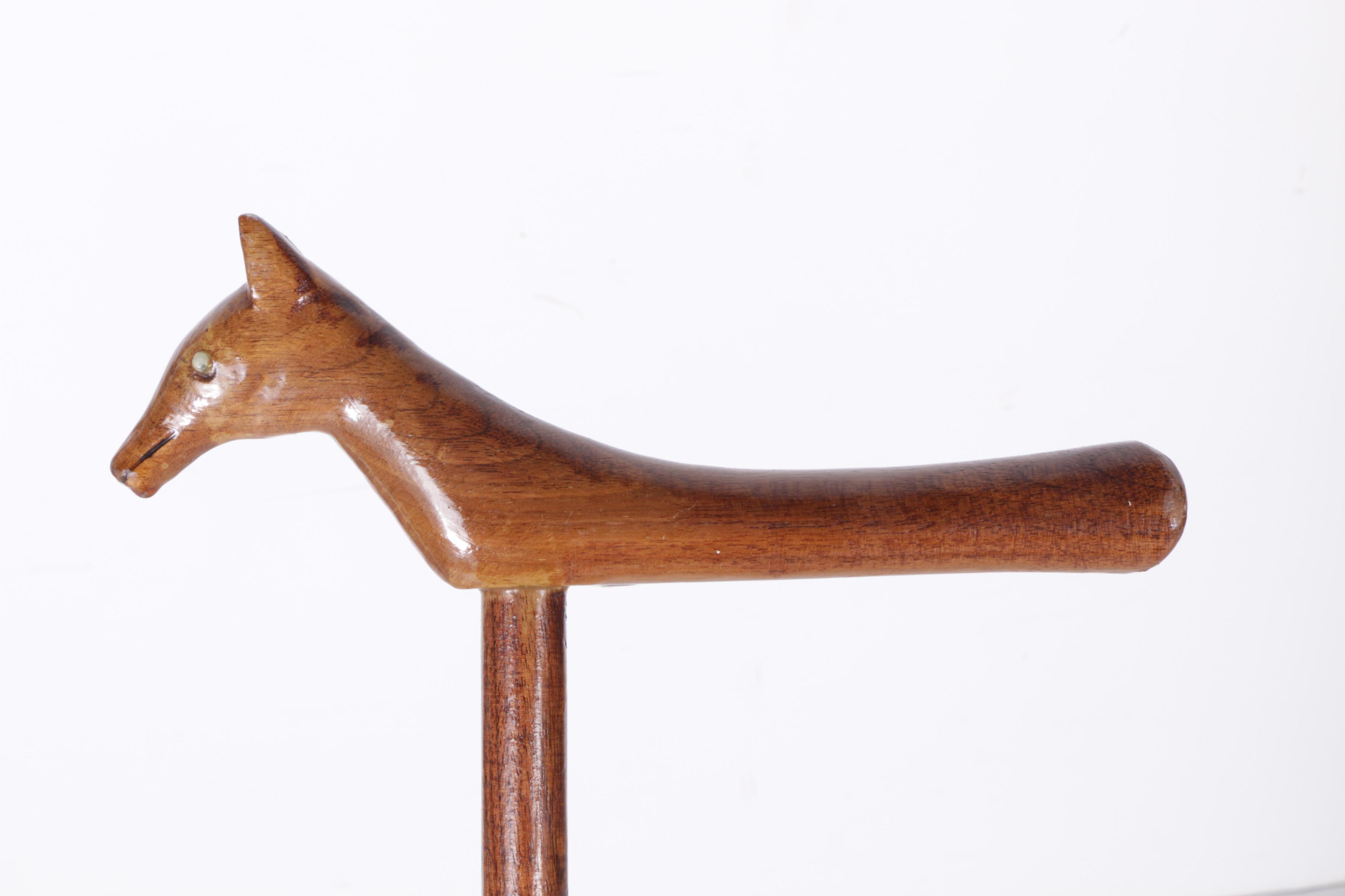 Wooden Cane with Decorative Handle