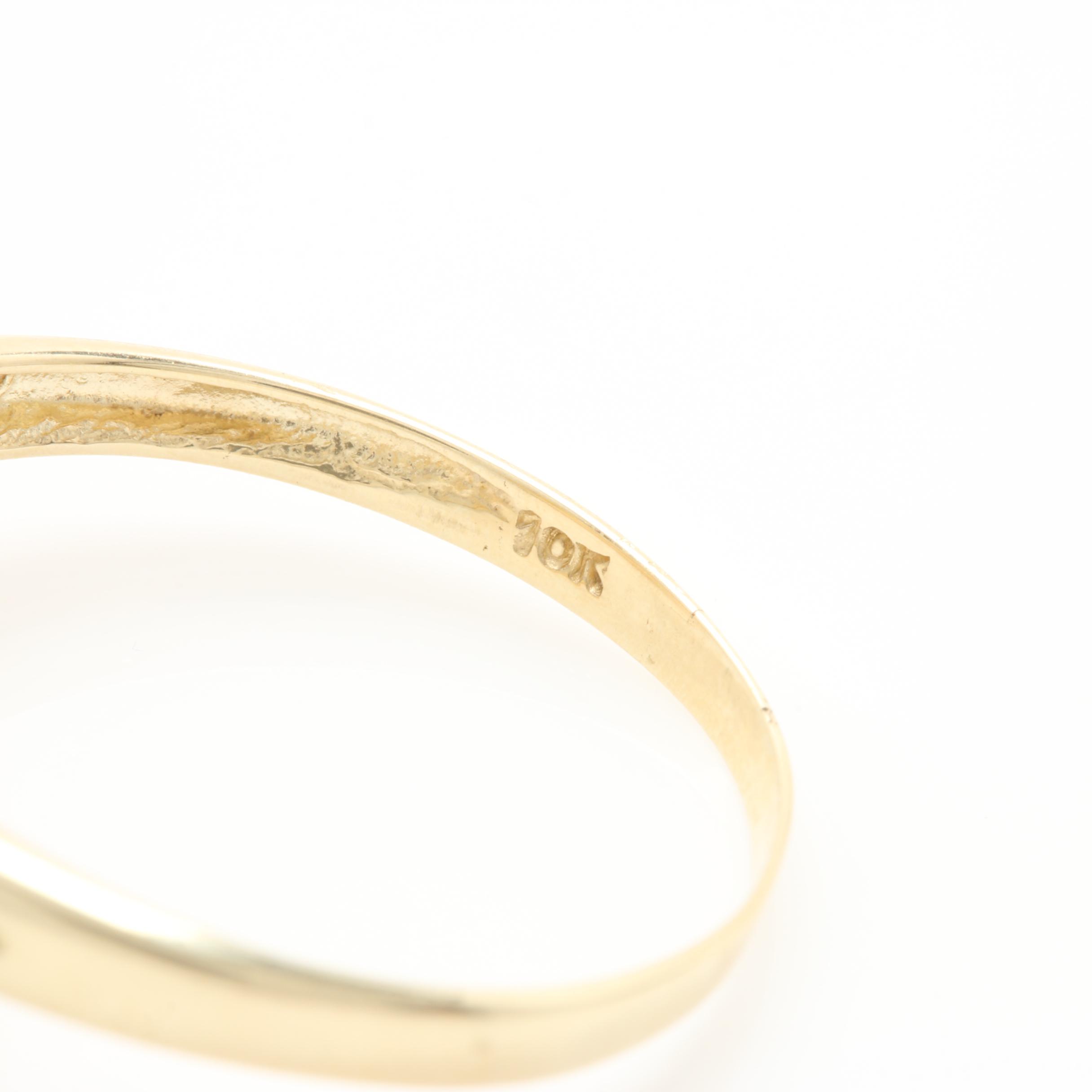 10K Yellow Gold Rings Including Topaz, Aquamarine and Diamonds