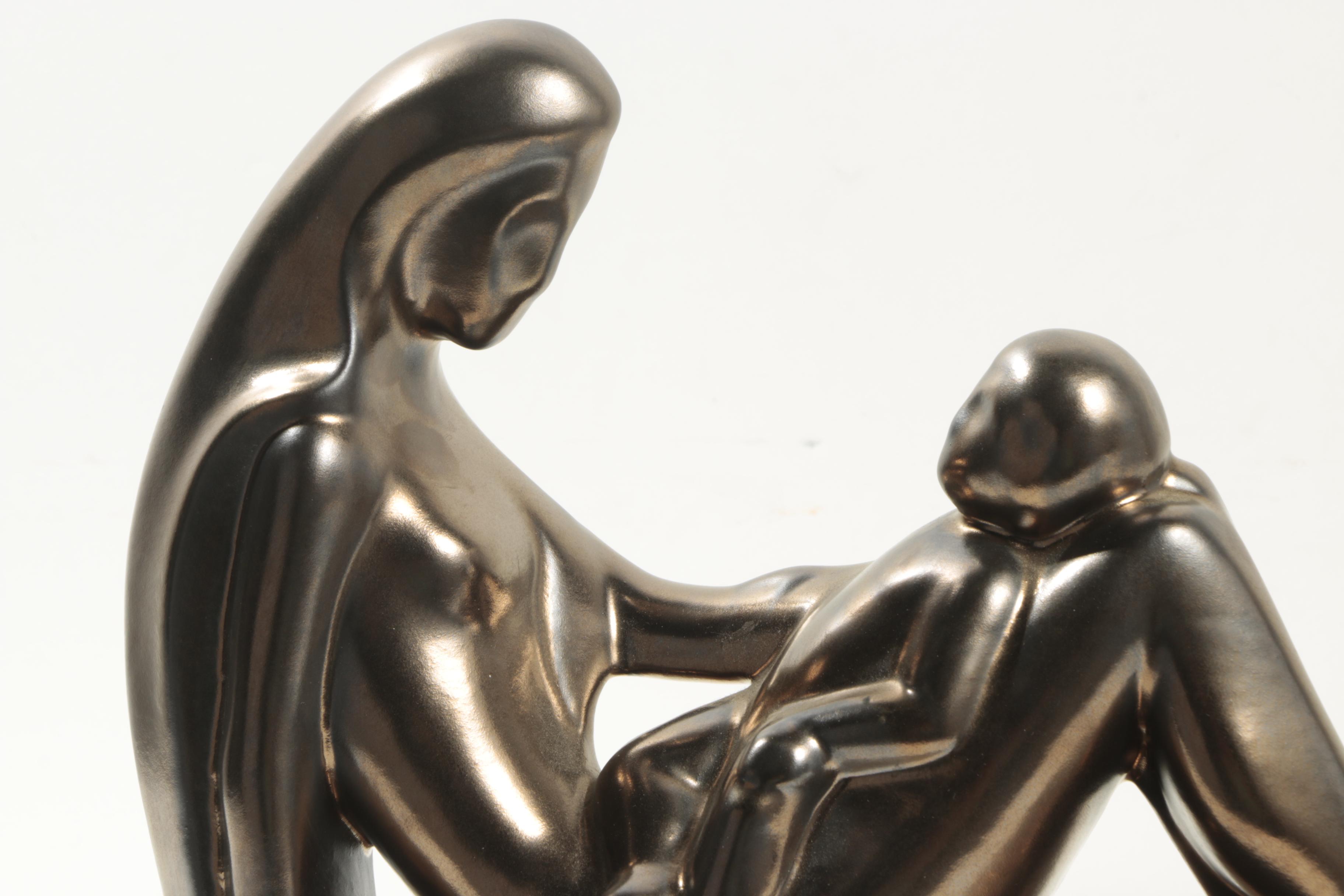 Modern Sculpture of Mother and Child