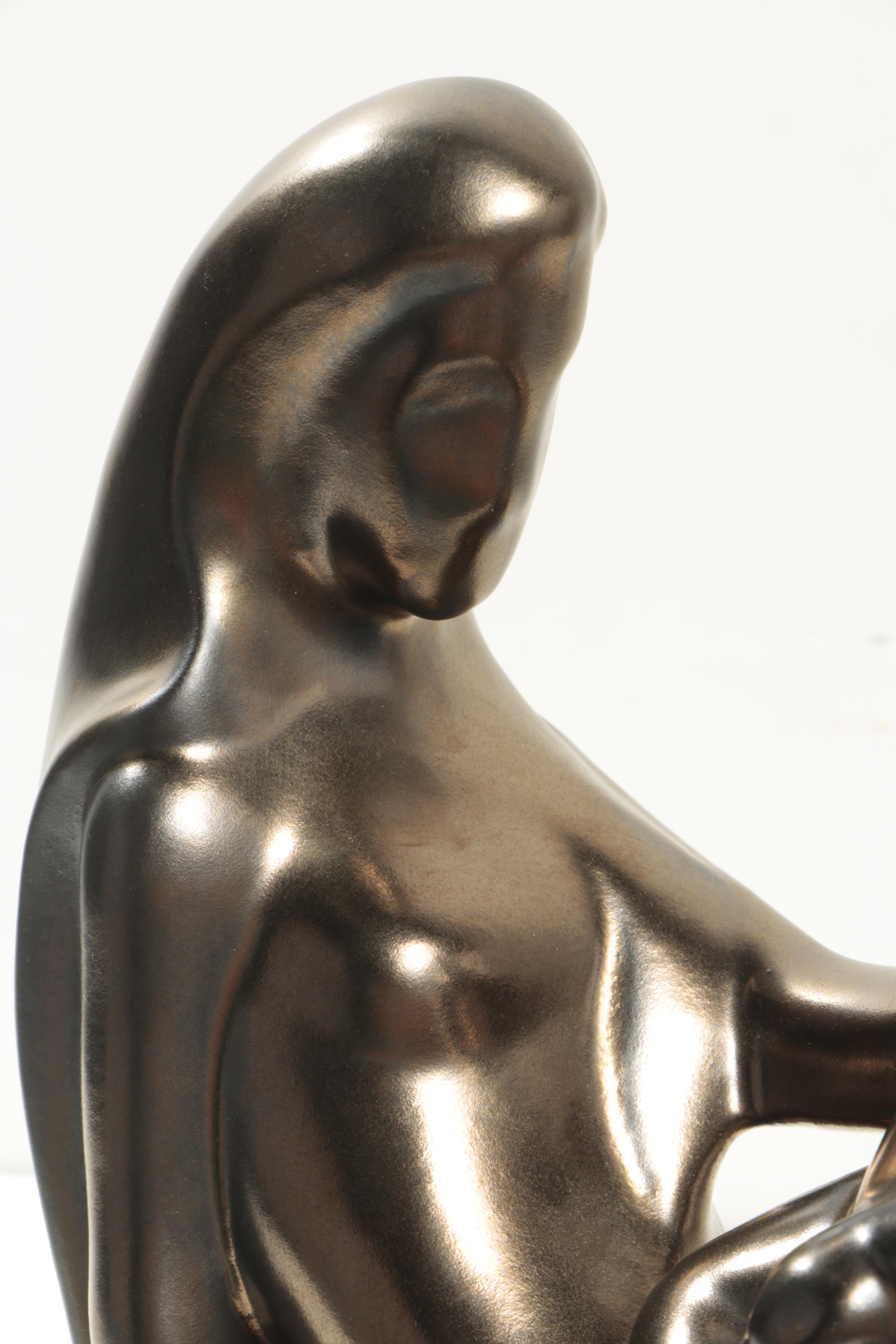 Modern Sculpture of Mother and Child