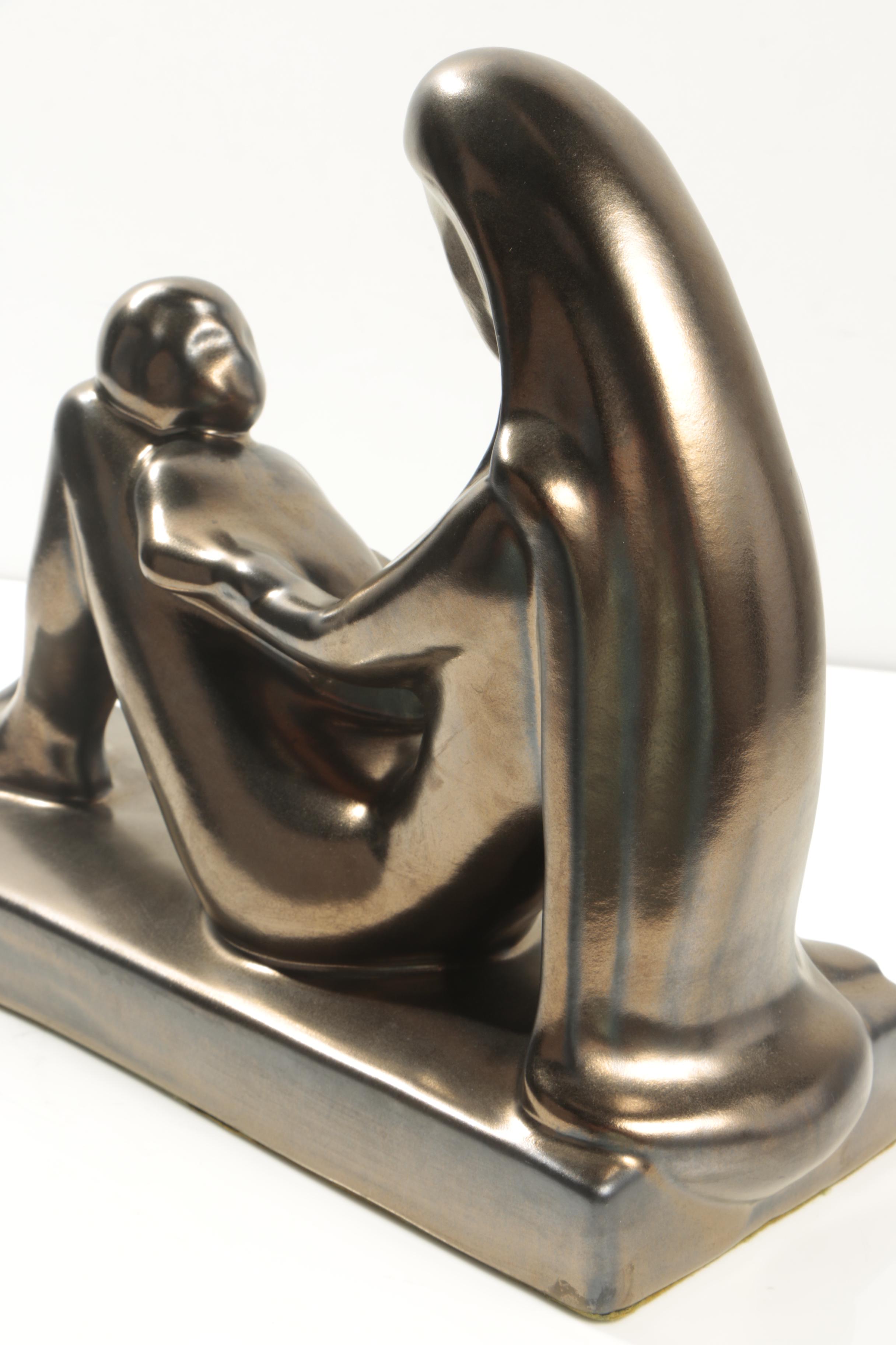 Modern Sculpture of Mother and Child