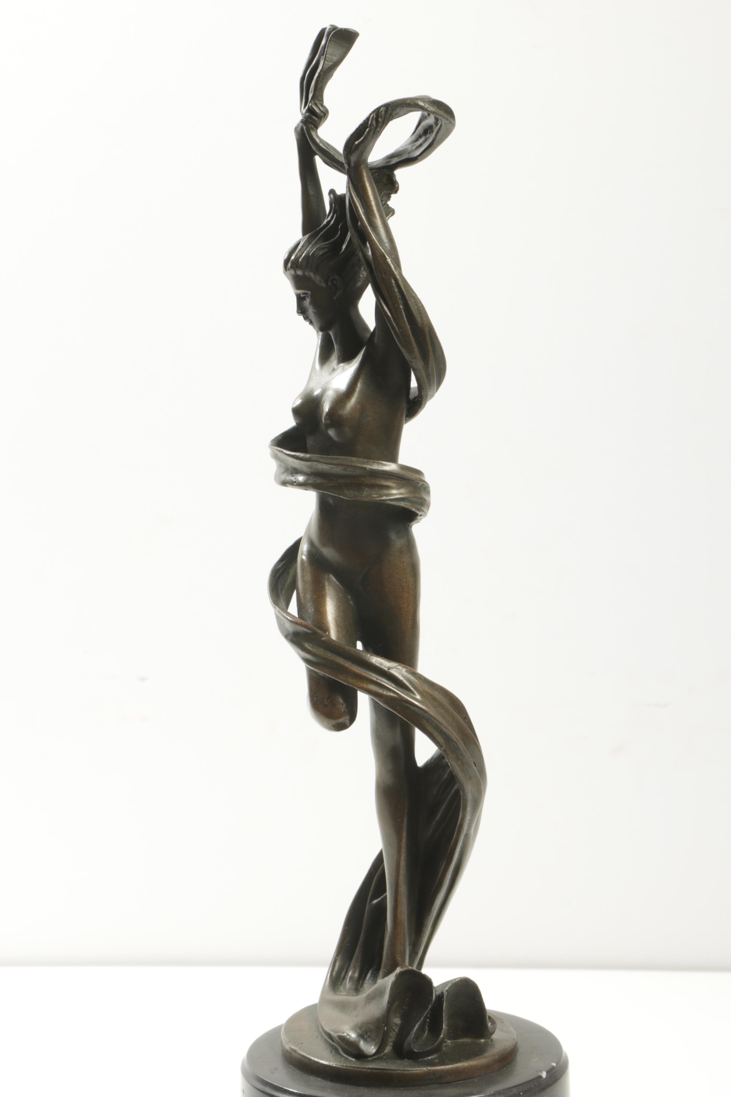 Angelo Bronze Tone Sculpture of a Female Nude