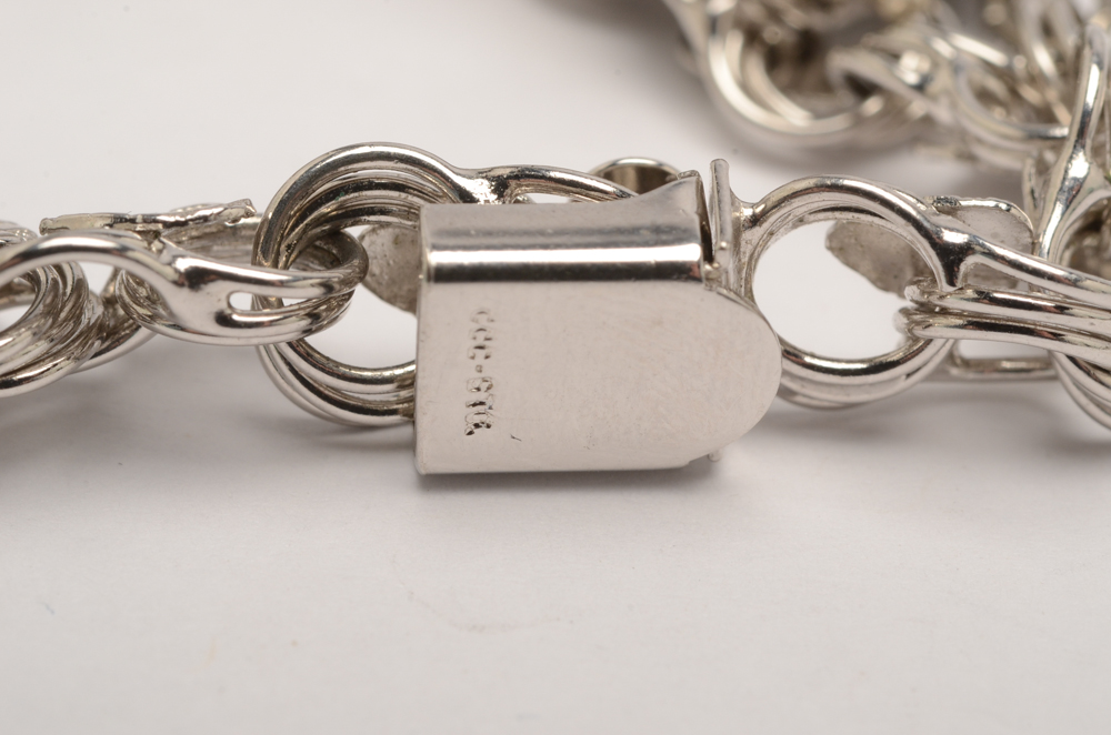 Two Sterling Silver Charm Bracelets