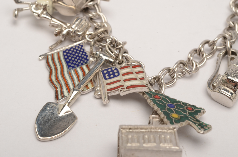 Vintage Sterling Silver Charm Bracelets